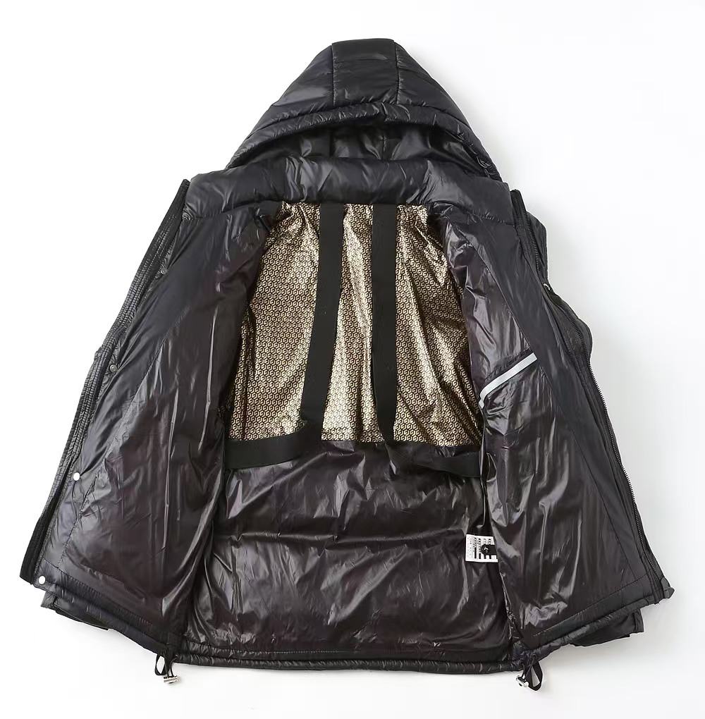 1:1 Top version Classic double-piece embroidered small logo pocket hooded down jacket