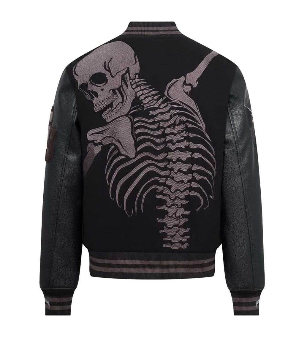 1:1 GODSPEED skeleton print Padded jacket color grey