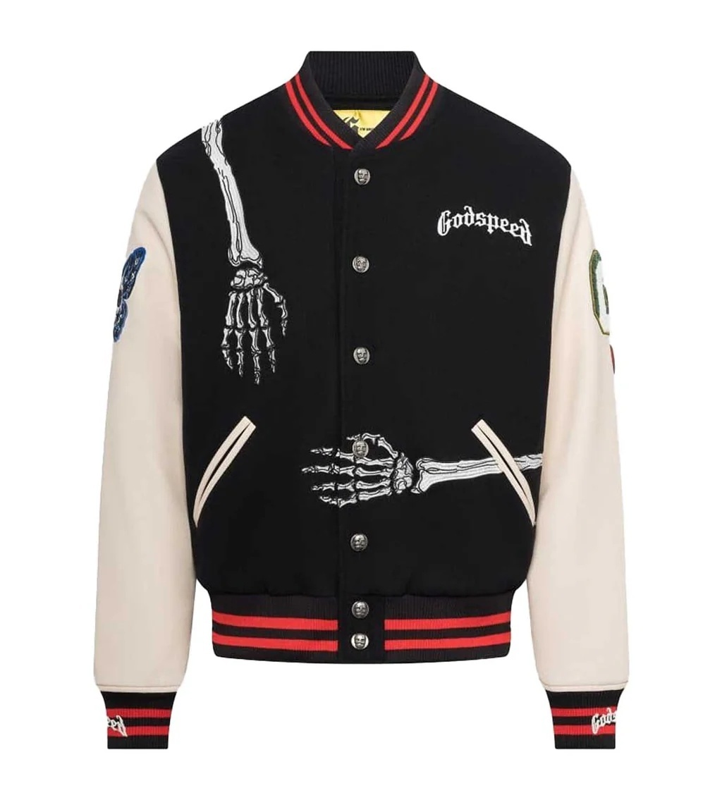 1:1  GODSPEED  skeleton print Padded jacket