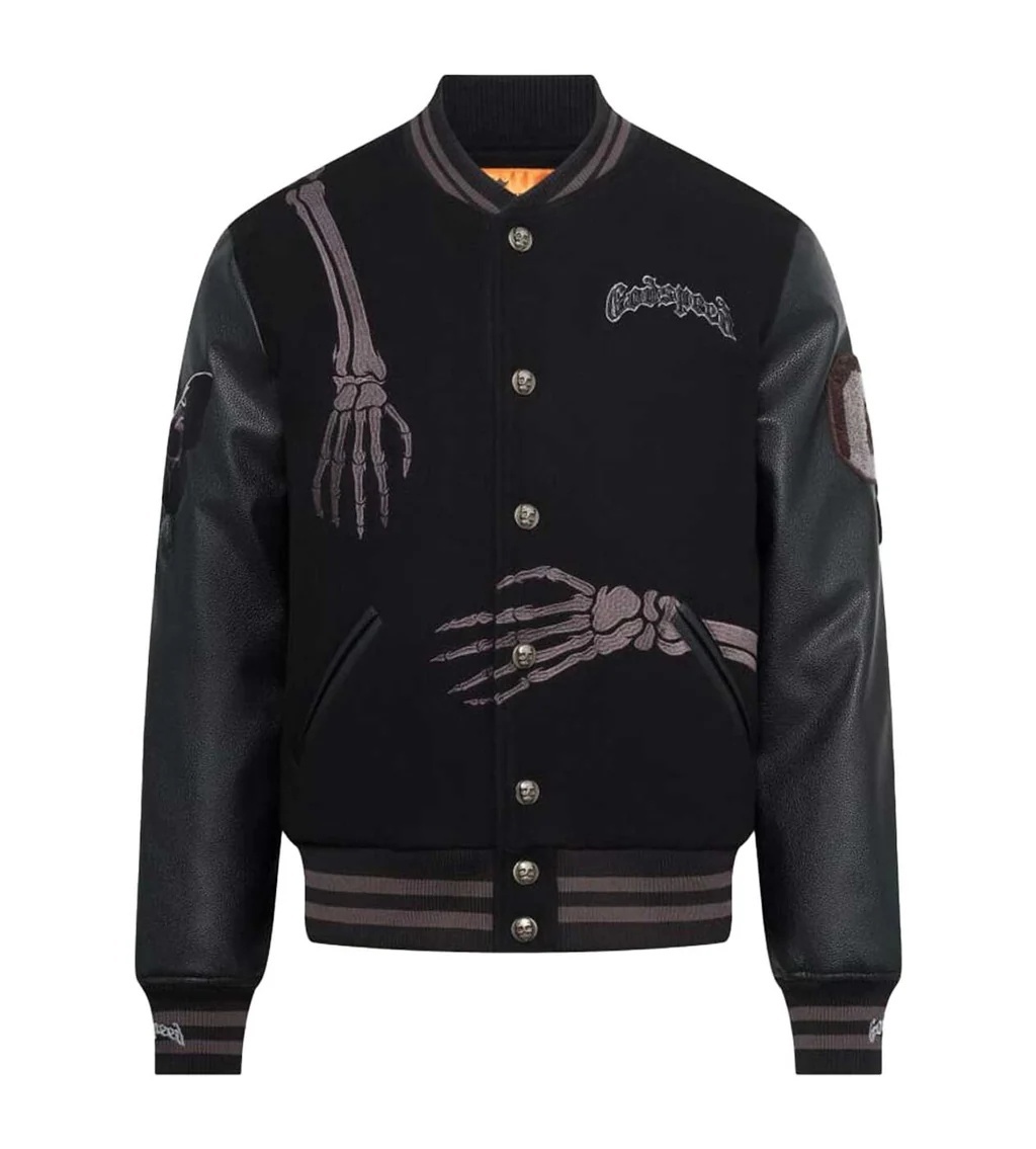 1:1 GODSPEED skeleton print Padded jacket color grey