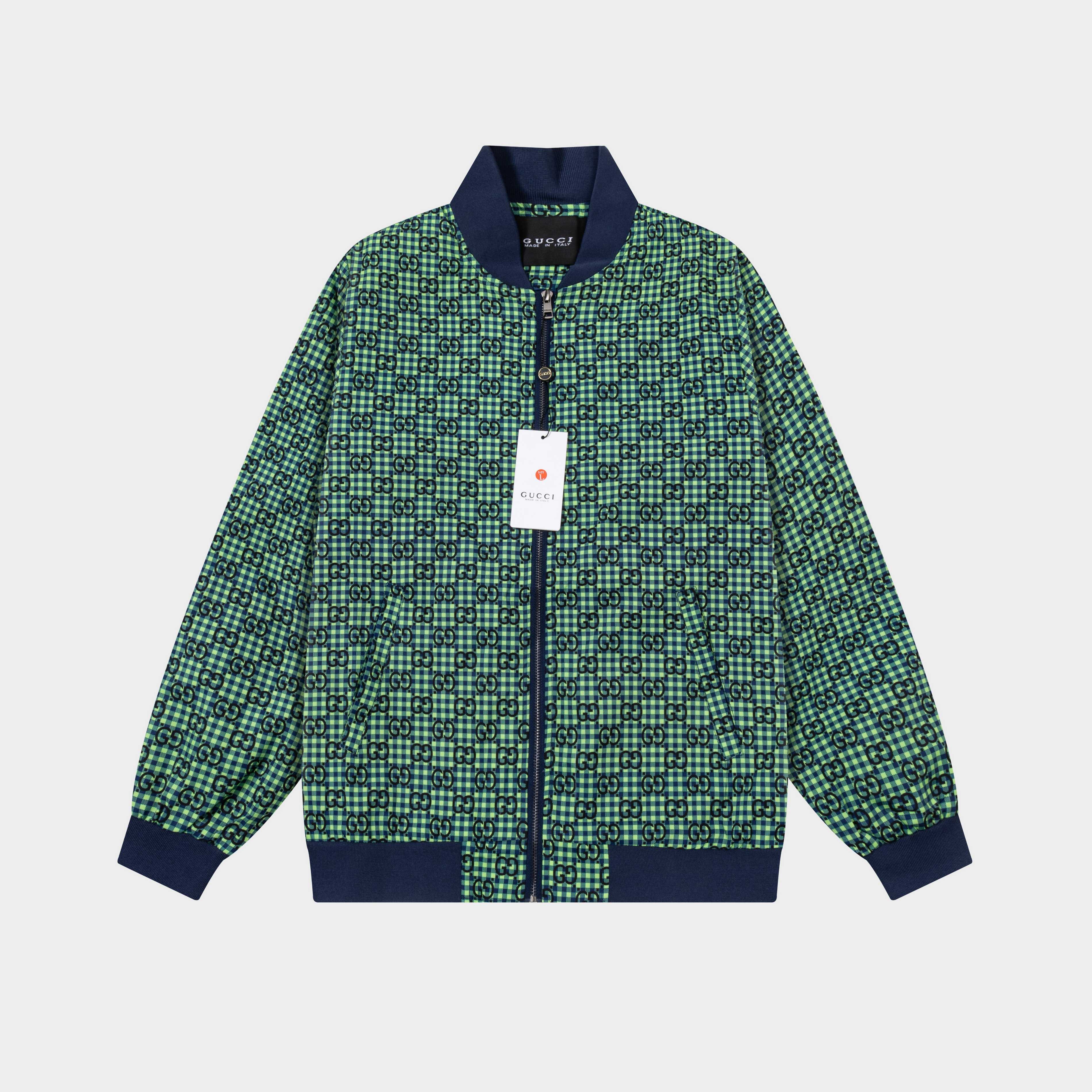 New green high-quality jacket for autumn and winter
