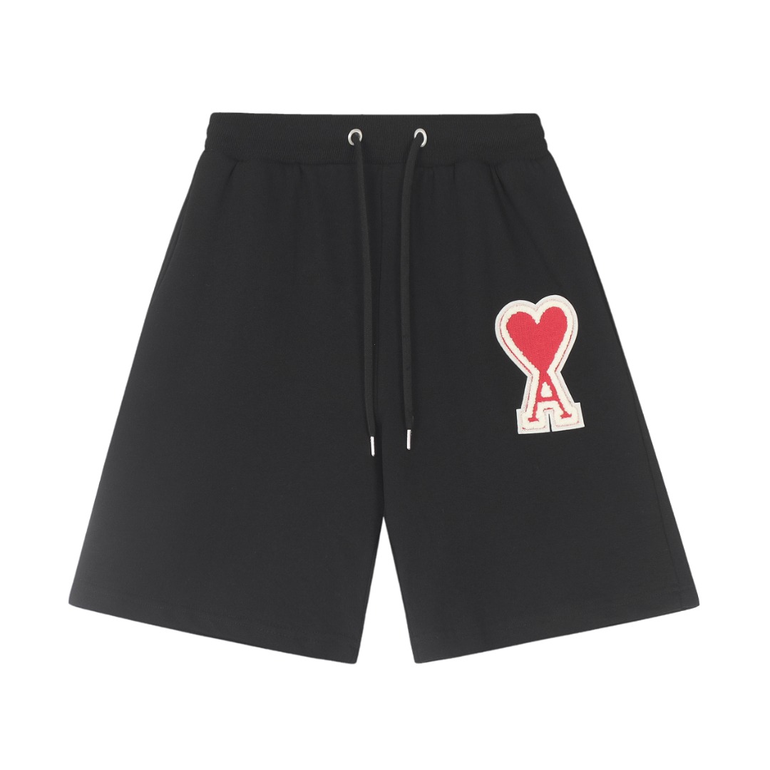 1:1 Classic big heart-shaped embroidery  short pants