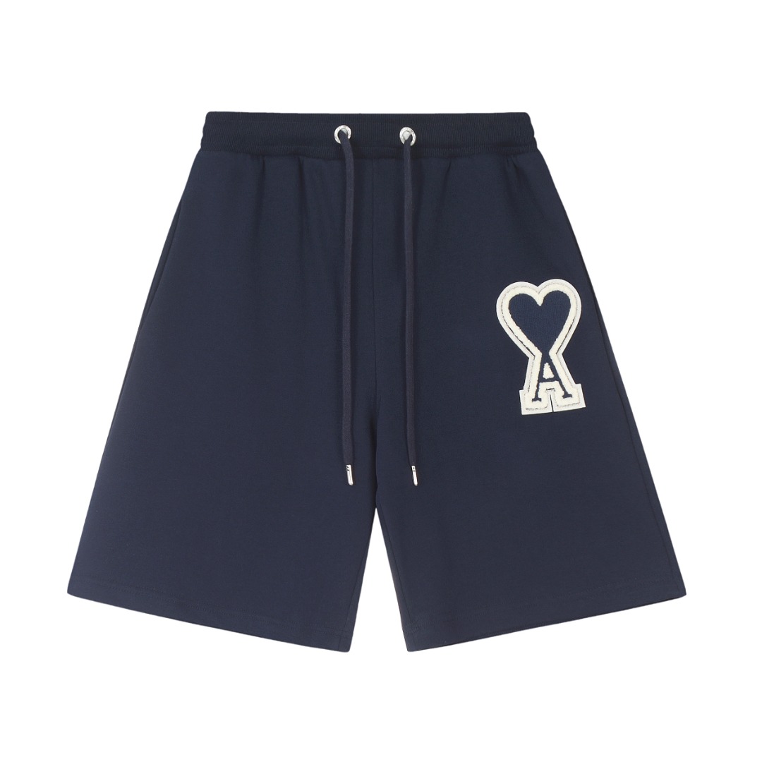 1:1 Classic big heart-shaped embroidery  short pants