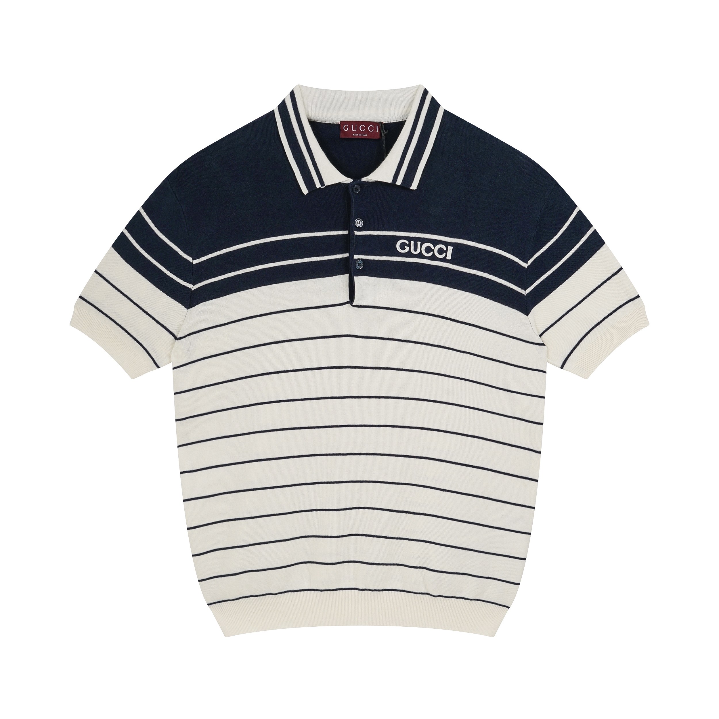 25SS Polo shirt striped knit short sleeve