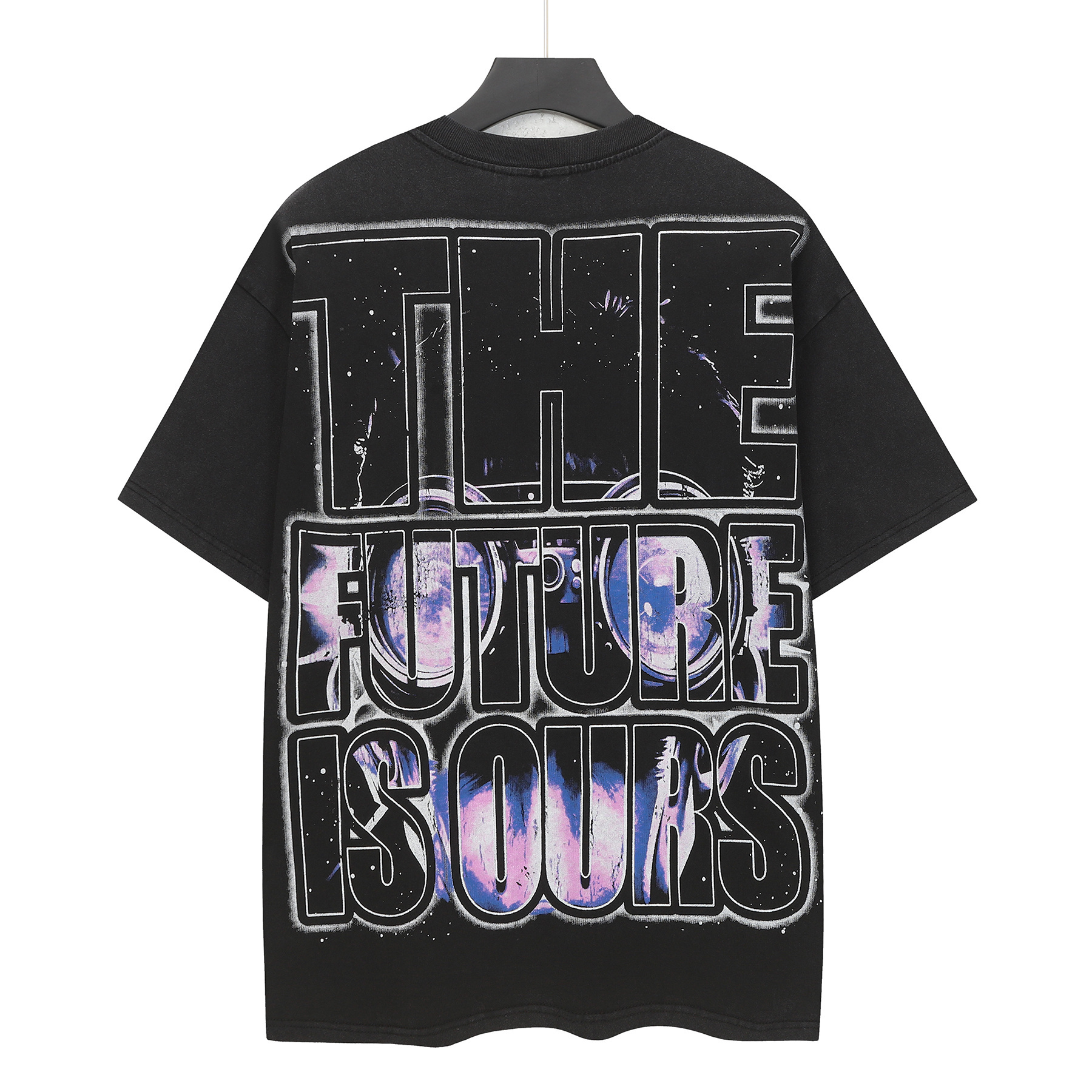 New arrival washed balck  boy with glasses cotton tee