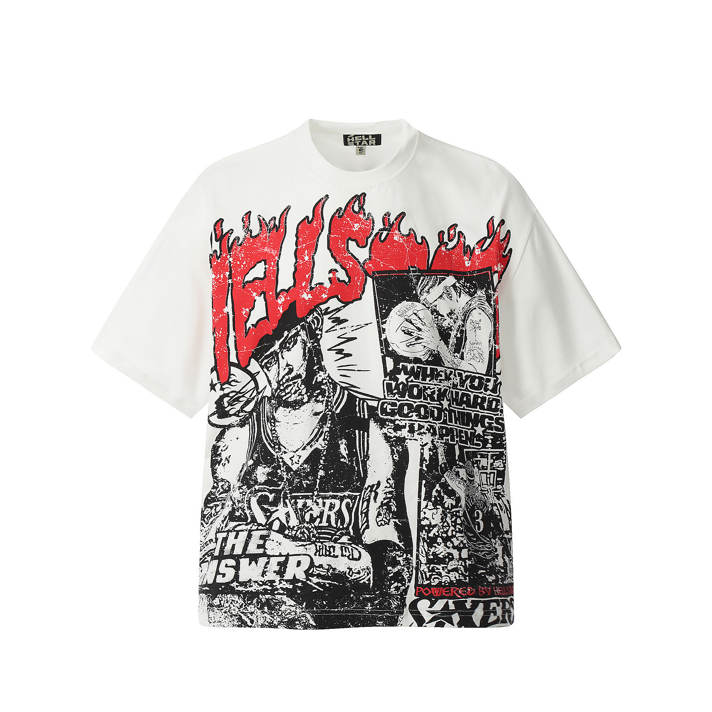 Full print  Iverson Vintage Short-Sleeved cotton T-Shirt