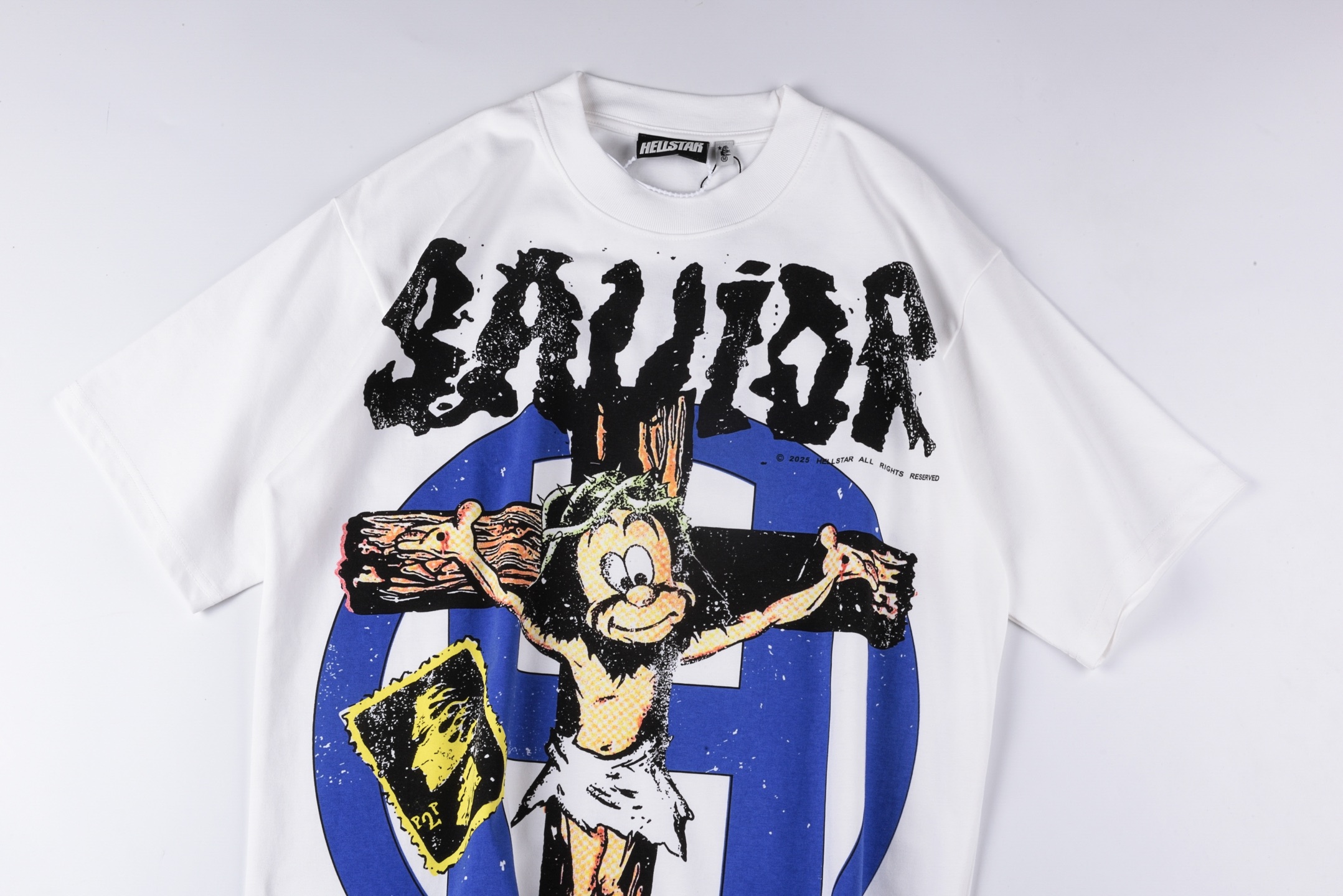 Creative style cartoon cross-printed pure cotton T-shirt