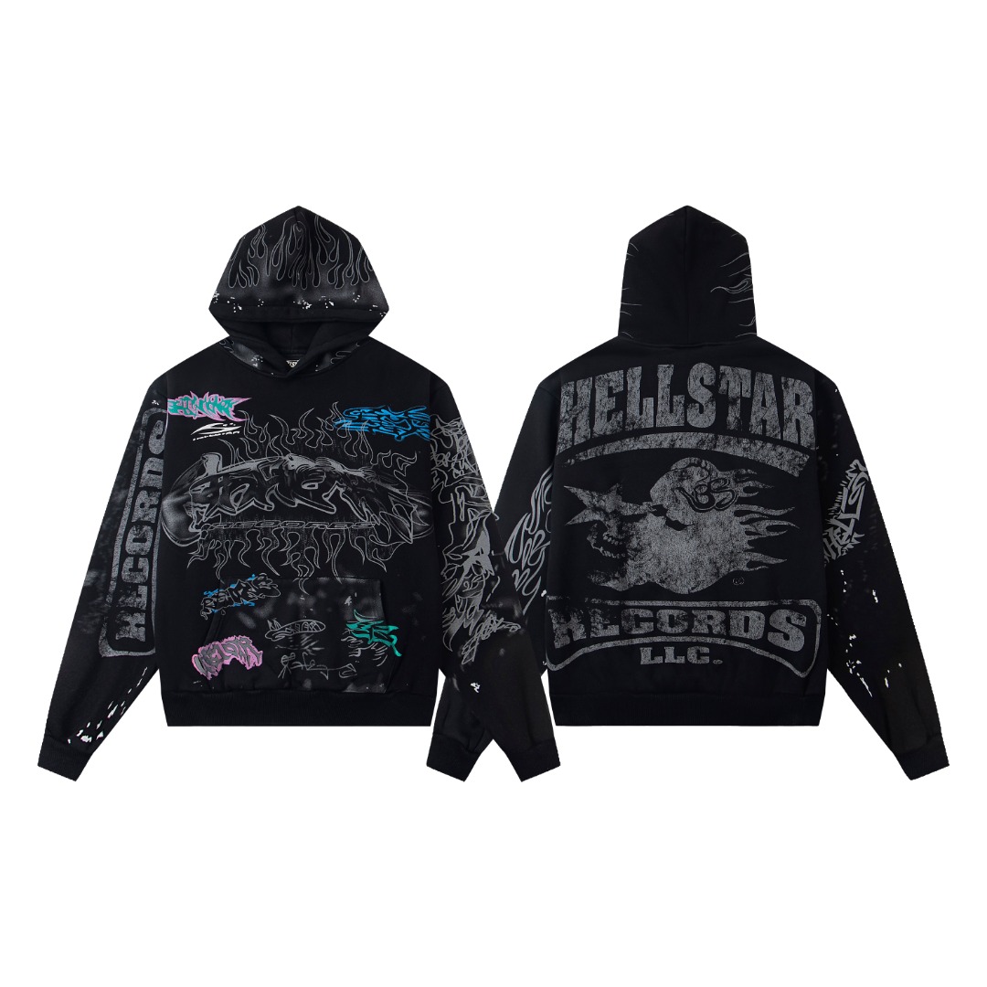 Printed Washed Soft Cotton Flannel hoodie