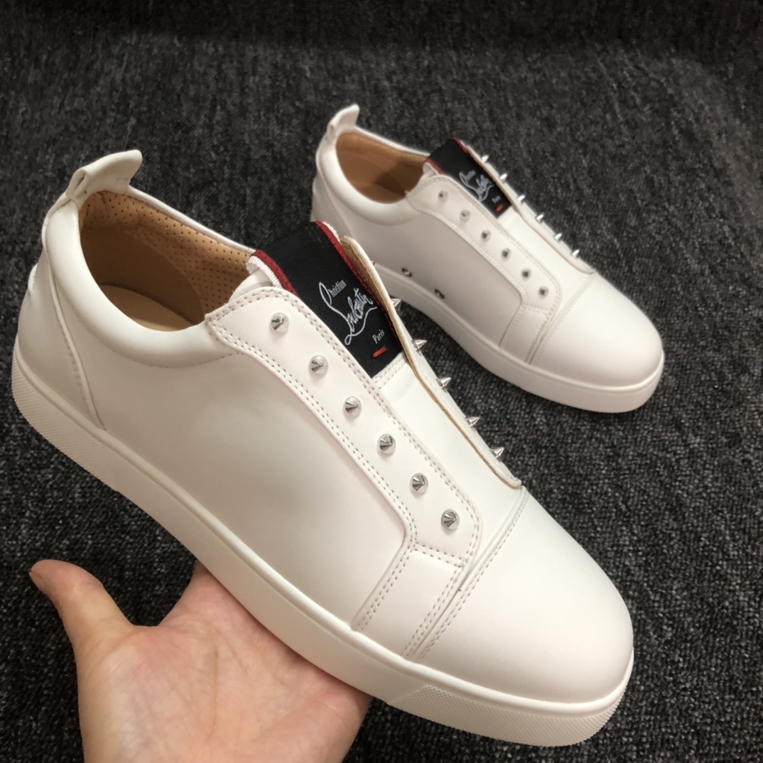 1:1 New arrival CL Red-bottomed rivet sneakers