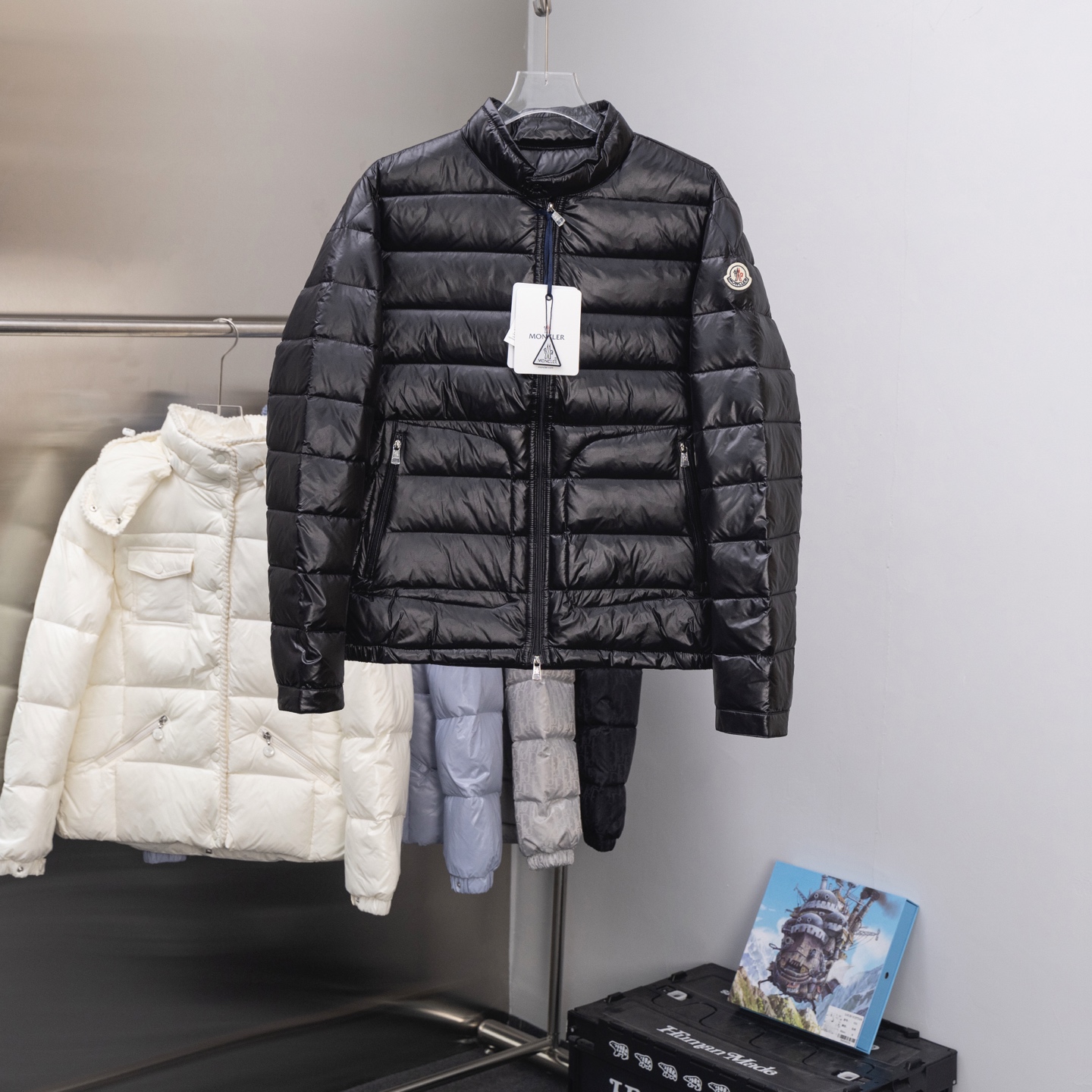 Men's foldable short down jacket
