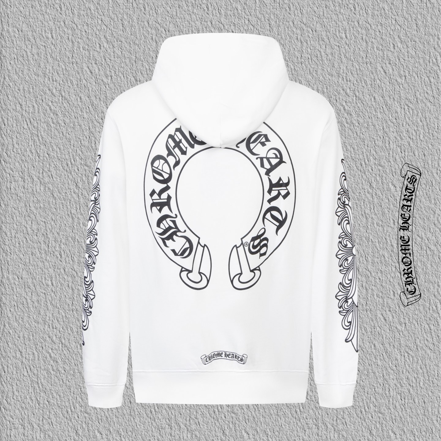 1:1 CH cross Arm Print Drawstring hoodie