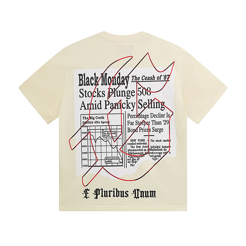 1:1 new arrival reading newspaper cotton tee