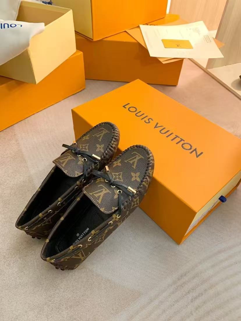 1:1 LV full print loafer shoes 2 colors