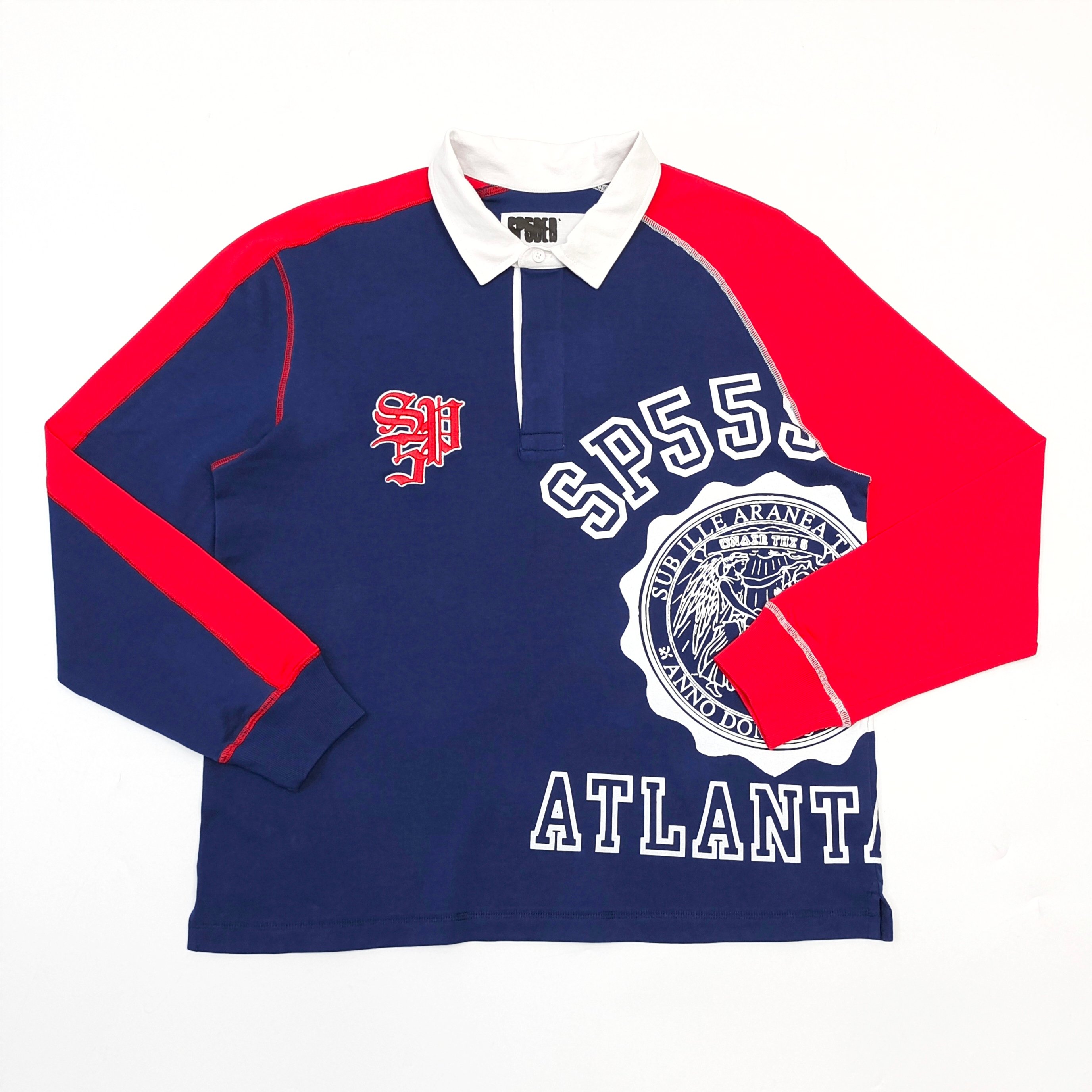 1:1 New arrival Blue and red striped polo long-sleeve