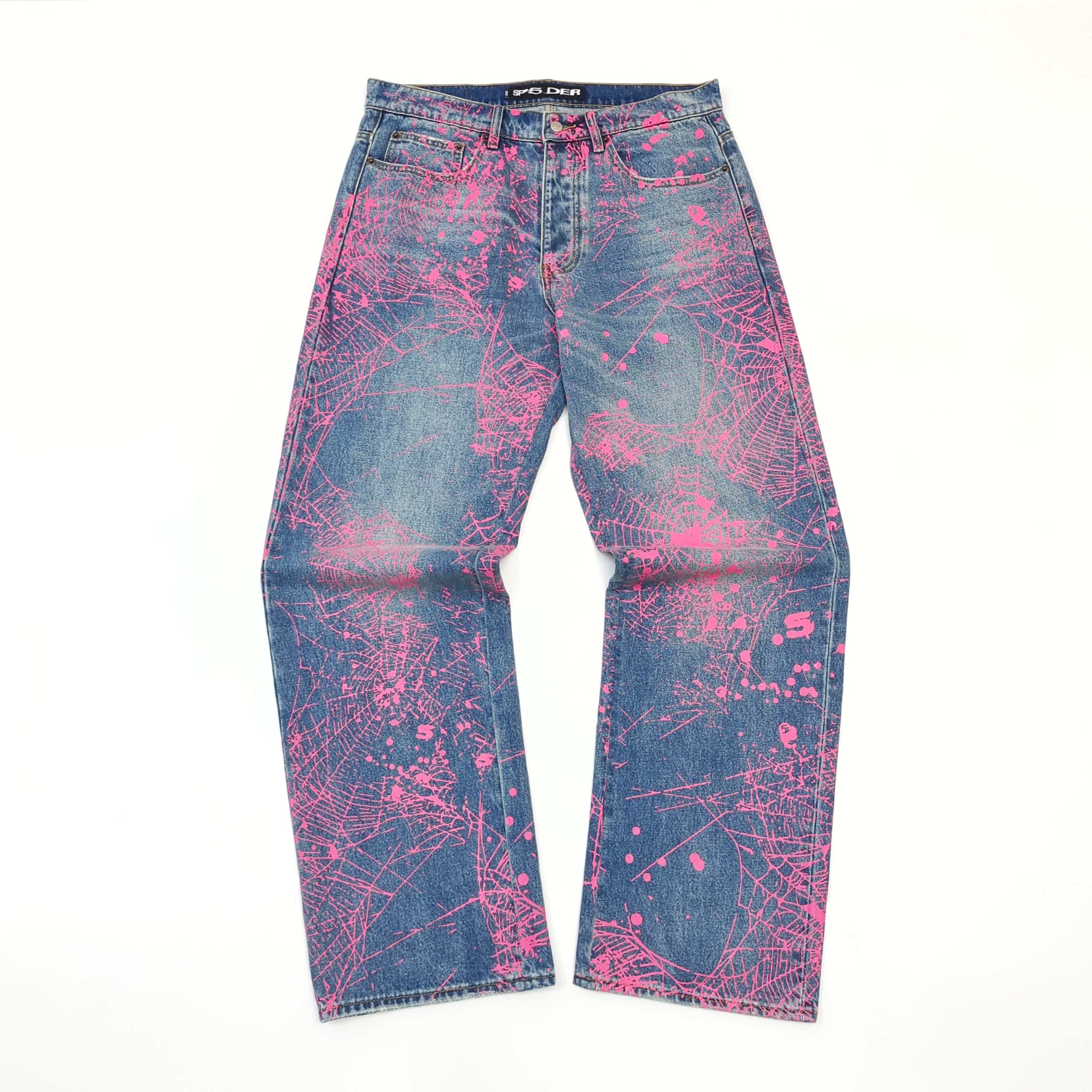 1:1 new arrival  Full-length powder blue jeans