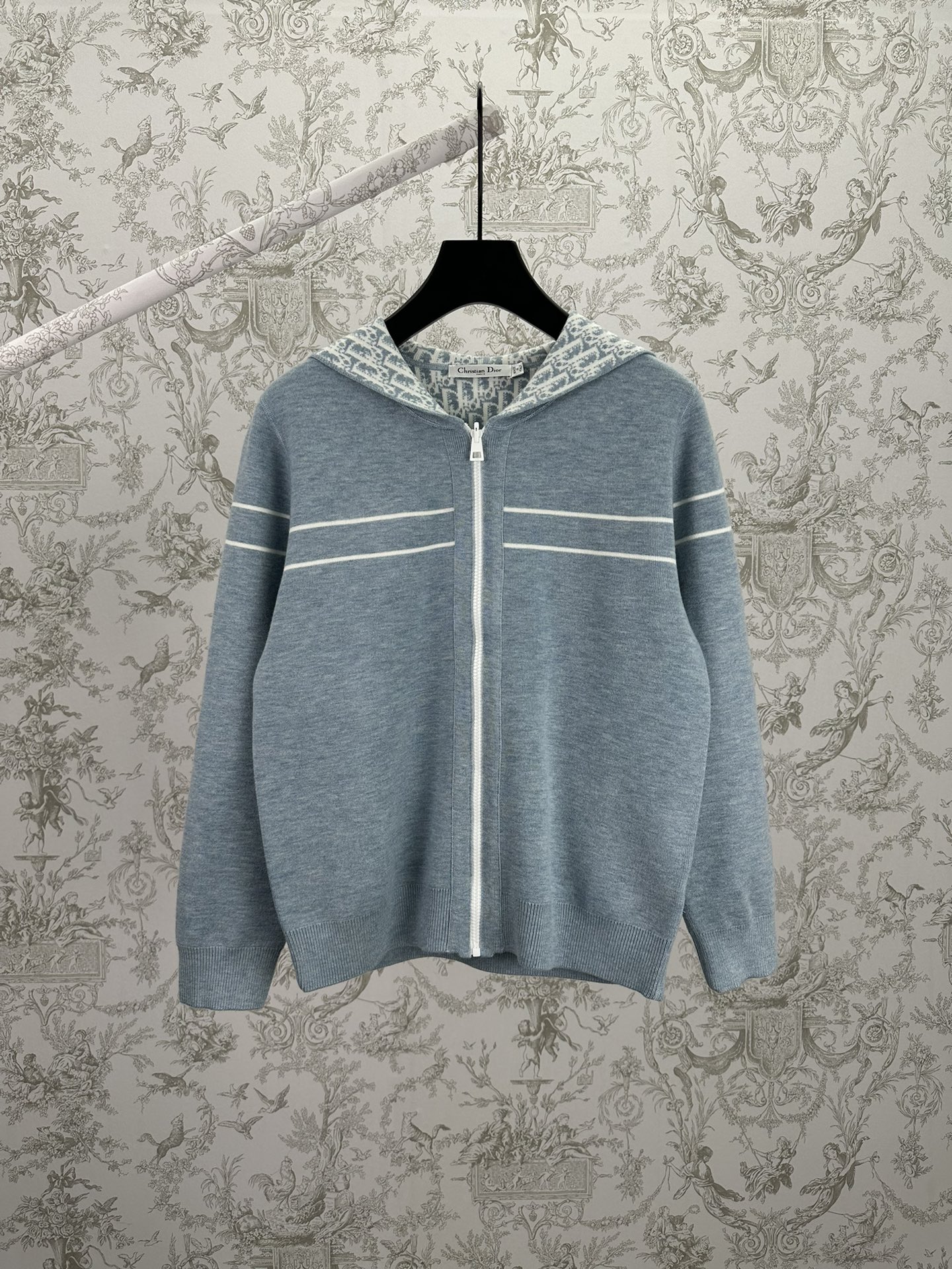 New double-sided hooded zipper cardigan