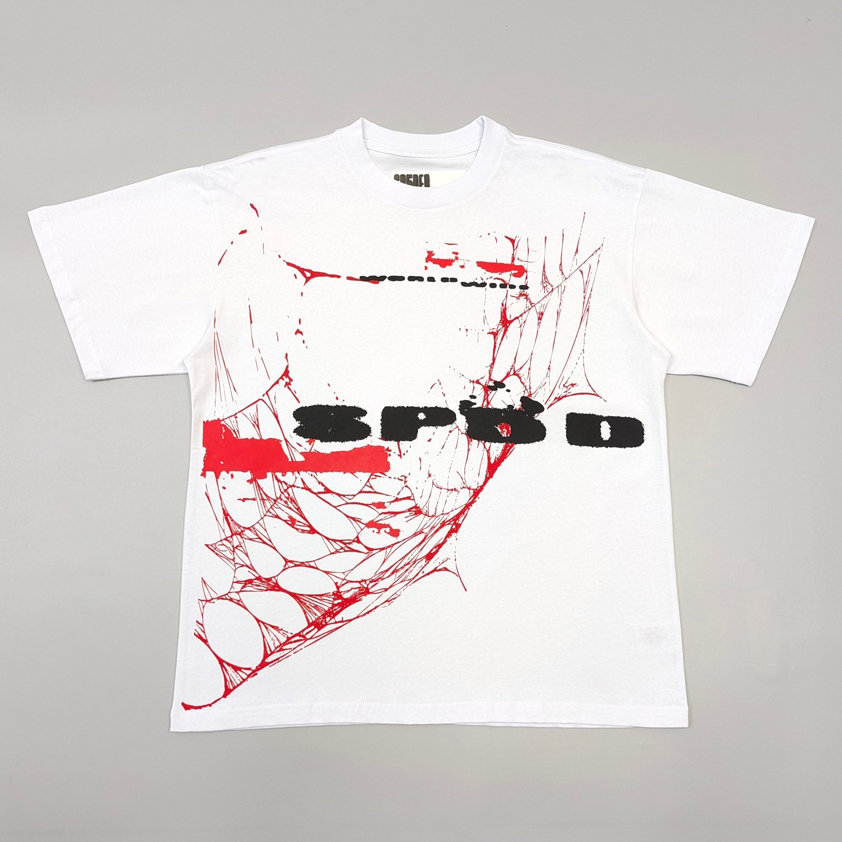 Red tree stem white T-shirt