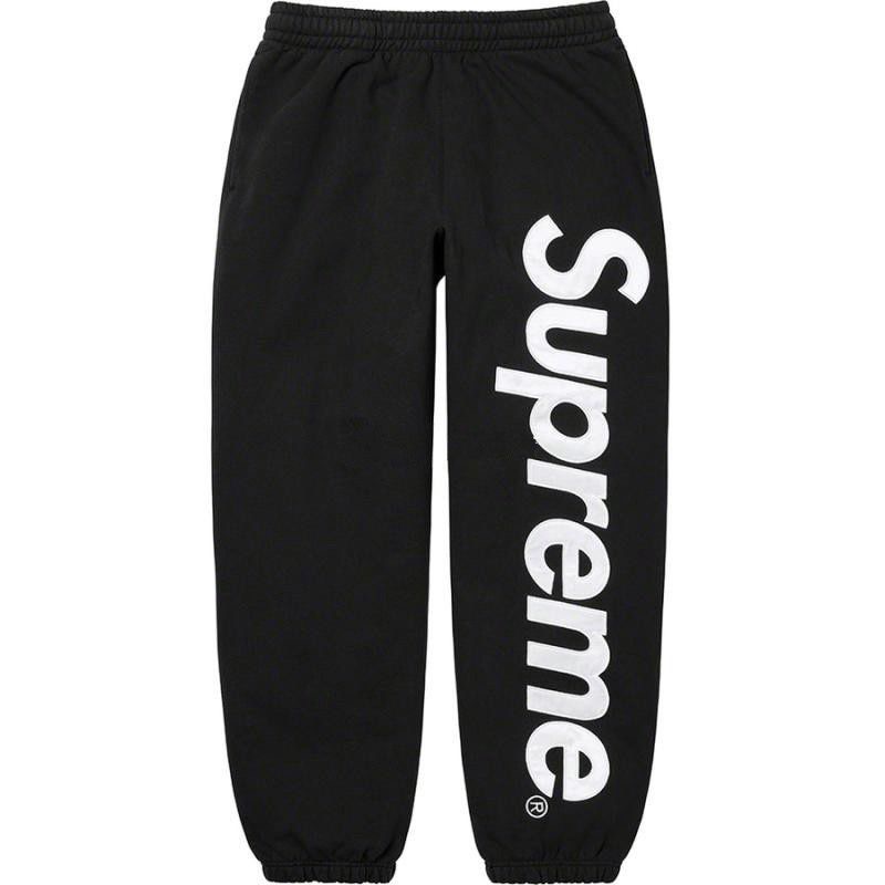 New arrival balck and white letter pants