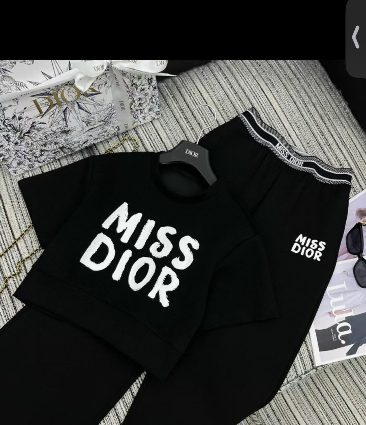 High-quality short-sleeved and long pants suit in black and gray
