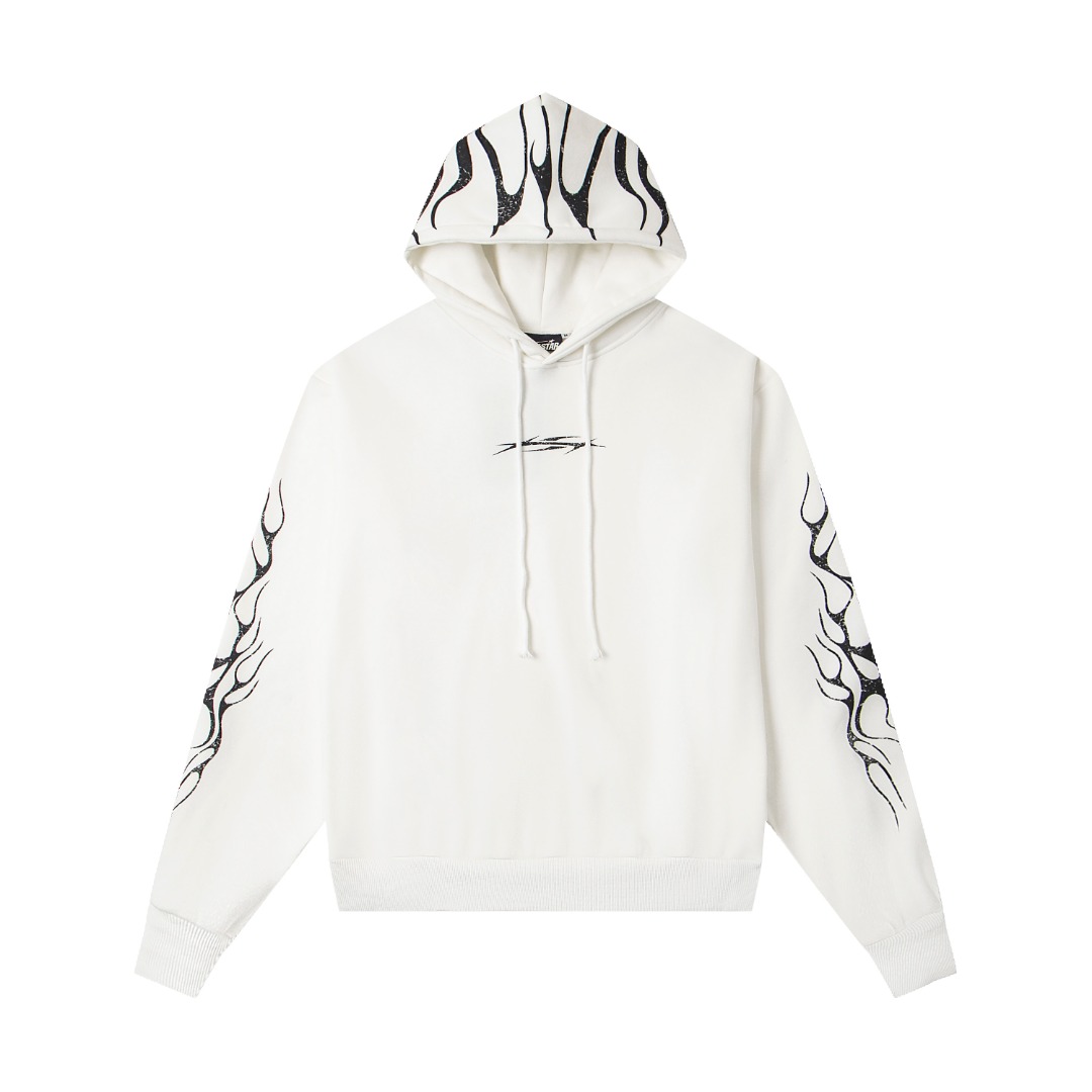 Autumn and winter high-definition printed washable cotton fleece hoodie