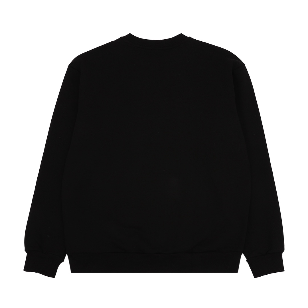 1:1 Gradient floral letter embroidery round neck sweatshirt