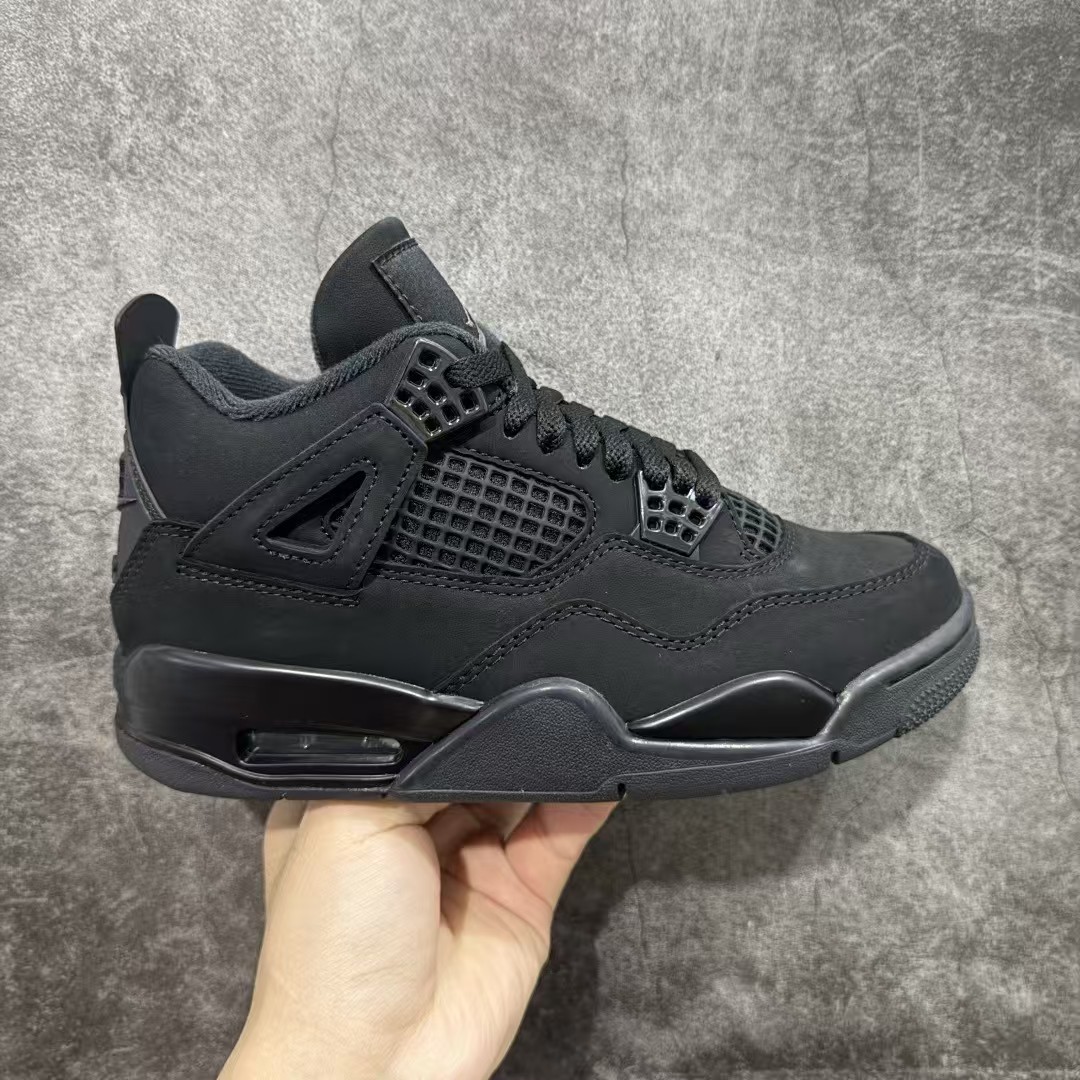 1:1 new  arrival AJ4 all black sneakers