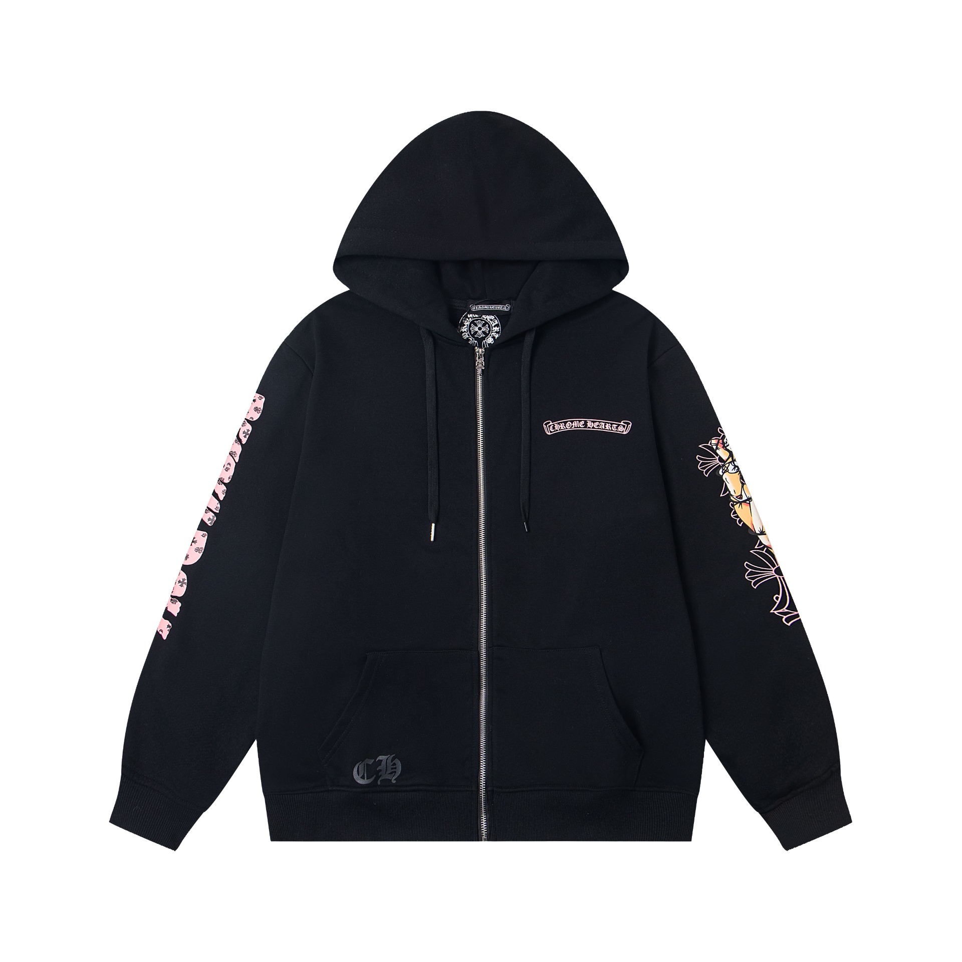 A new co-branded comic zipper long-sleeved hooded sweatshirt jacket