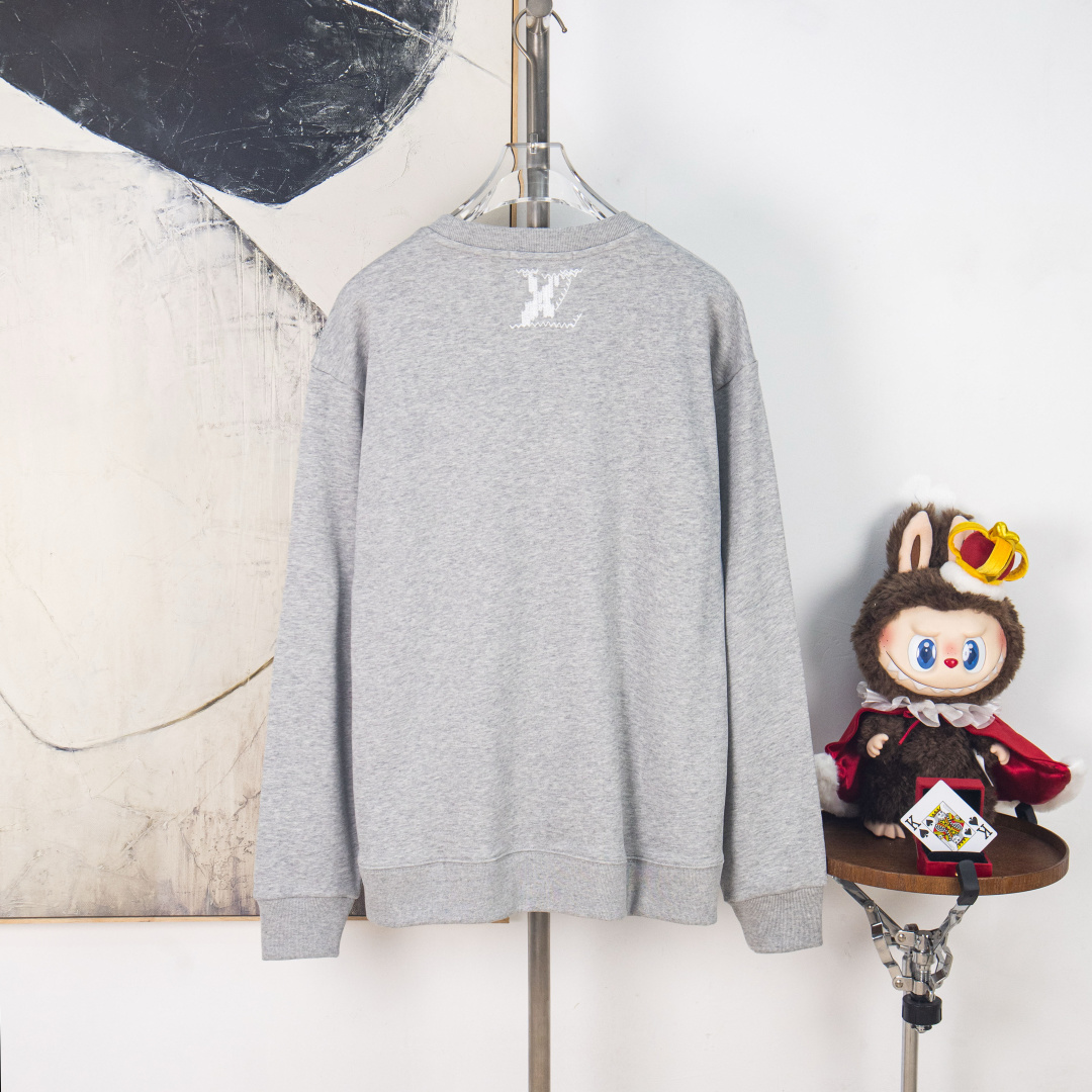 New autumn and winter style embroidered letter logo pullover round-neck long-sleeved sweatshirt