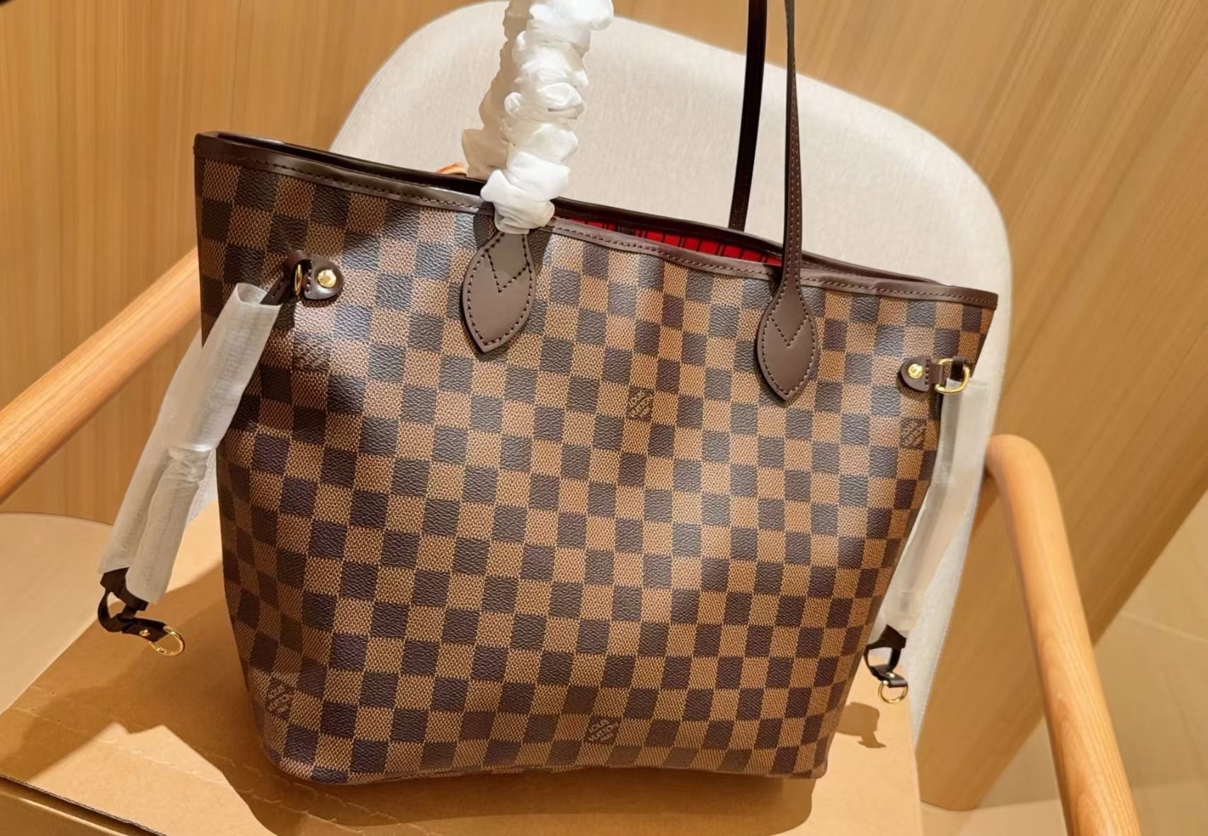new arrival checkerboard carryfull tote bag