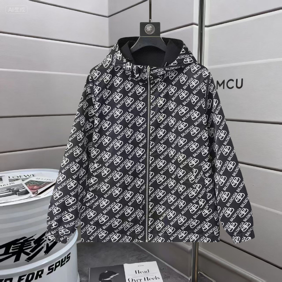 Autumn new style fully printed logo jacket