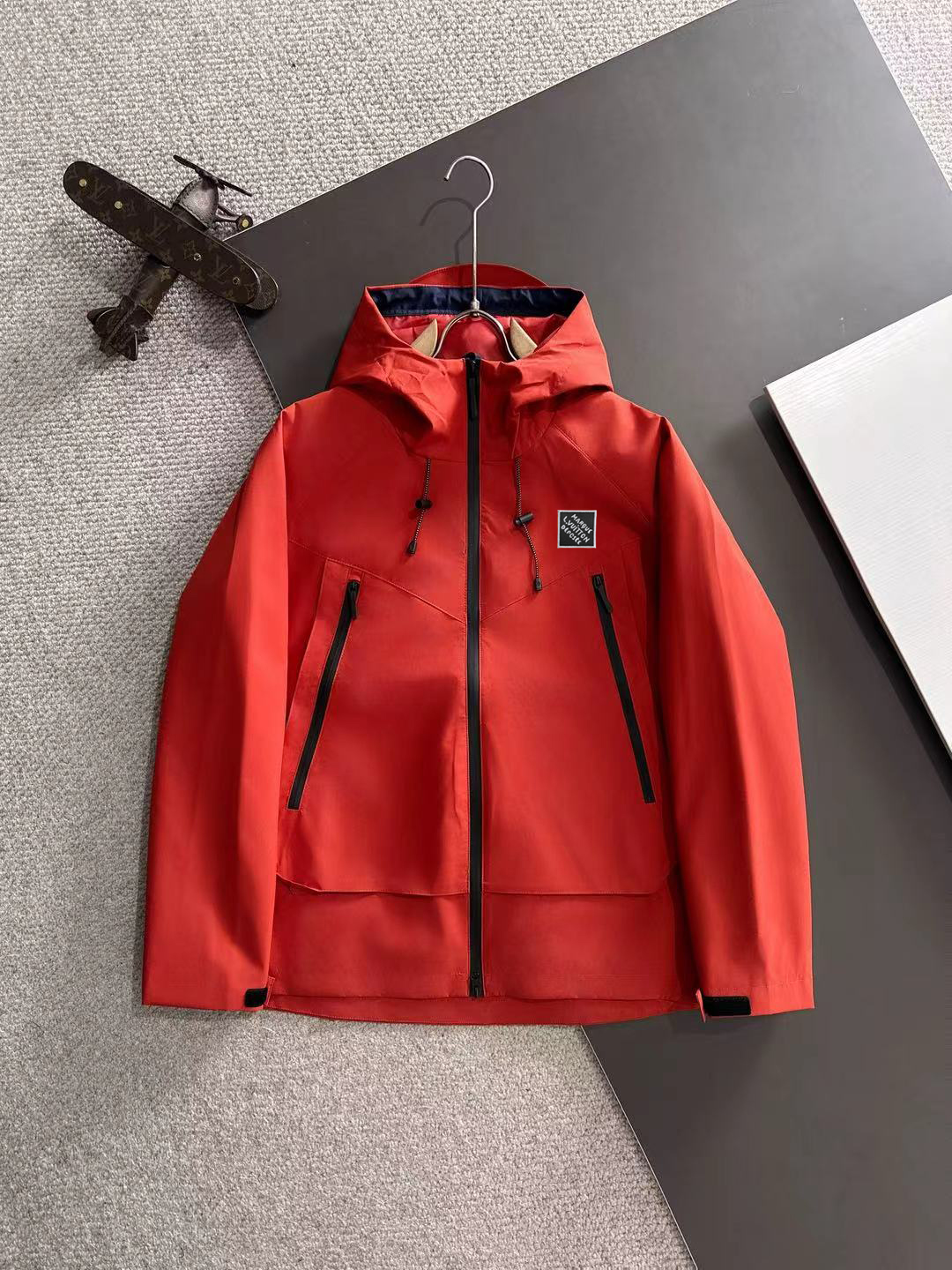 Latest Red Windbreaker Jacket