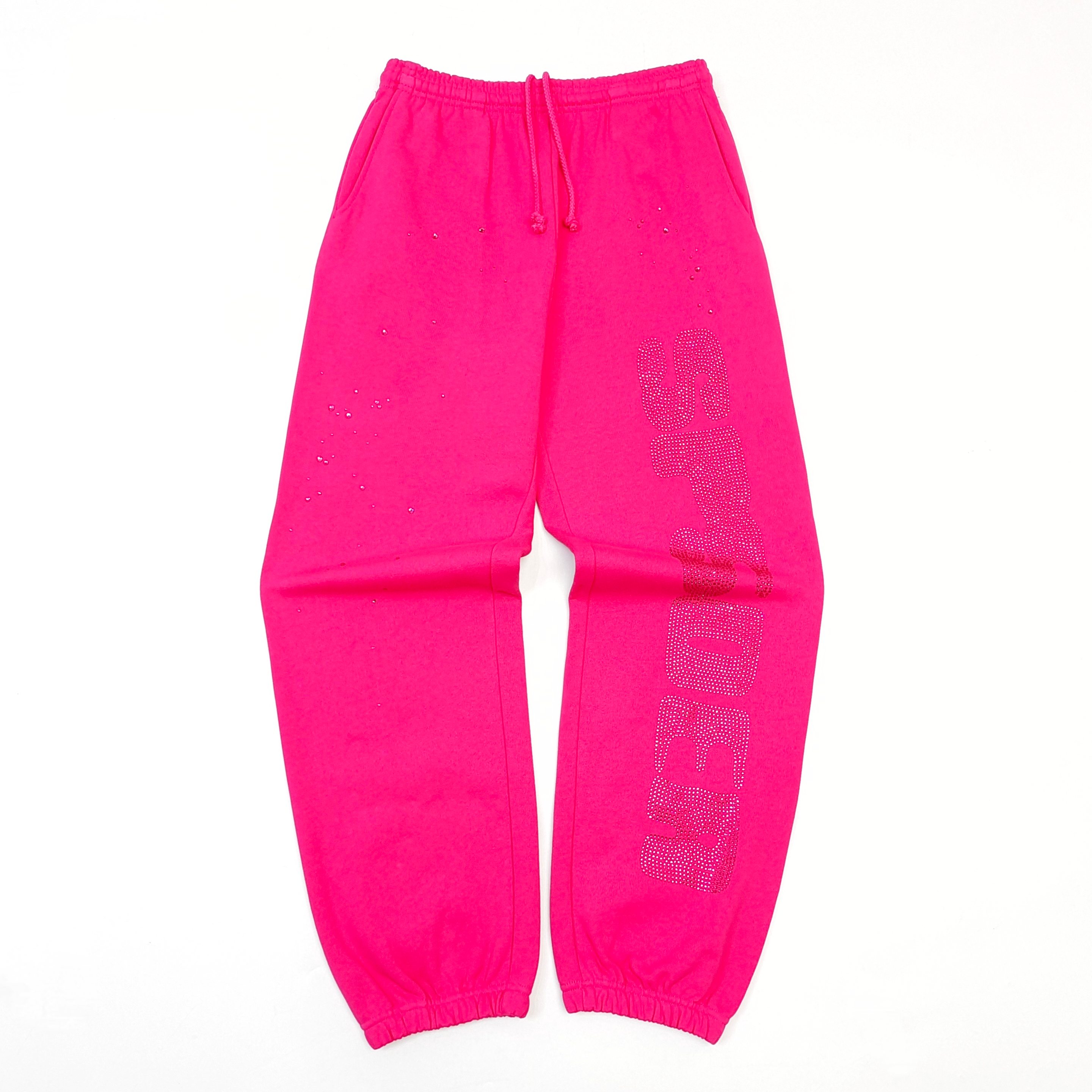 Big diamond letter rose red sweatpants