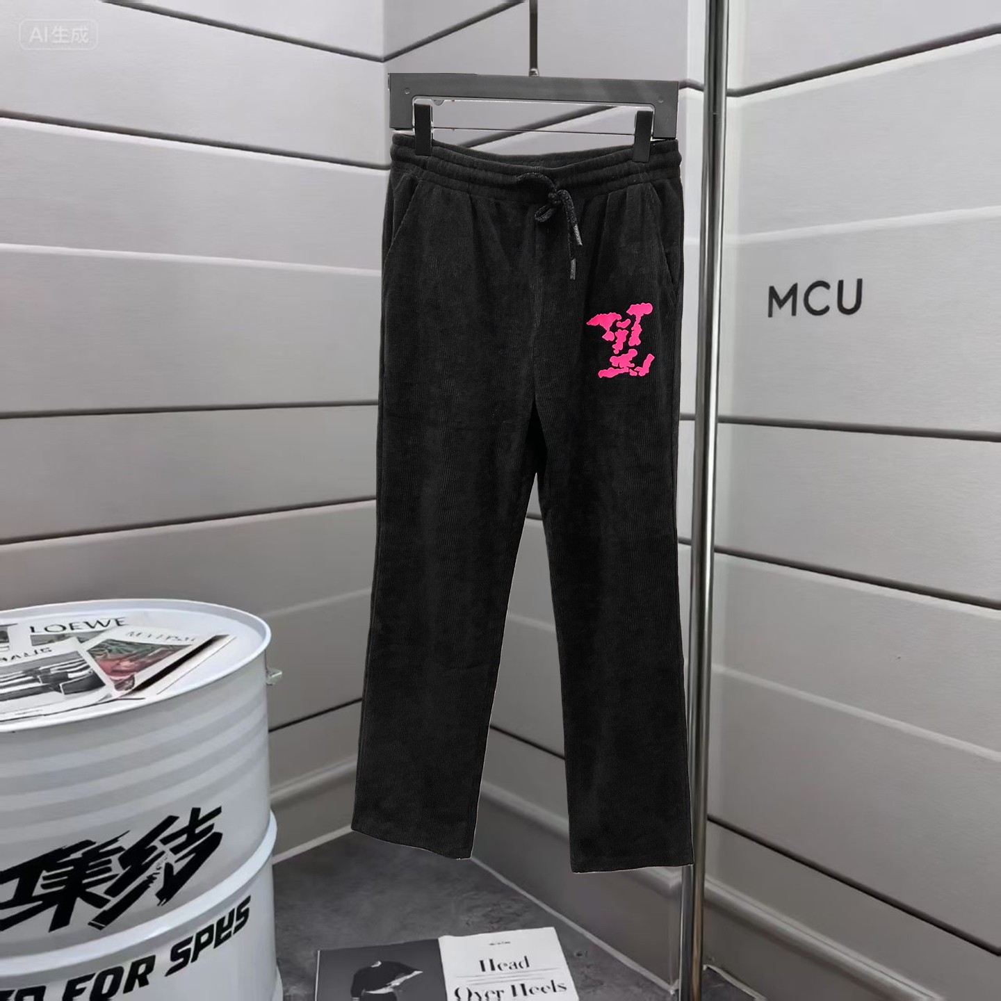 Autumn new thickened suede casual pants