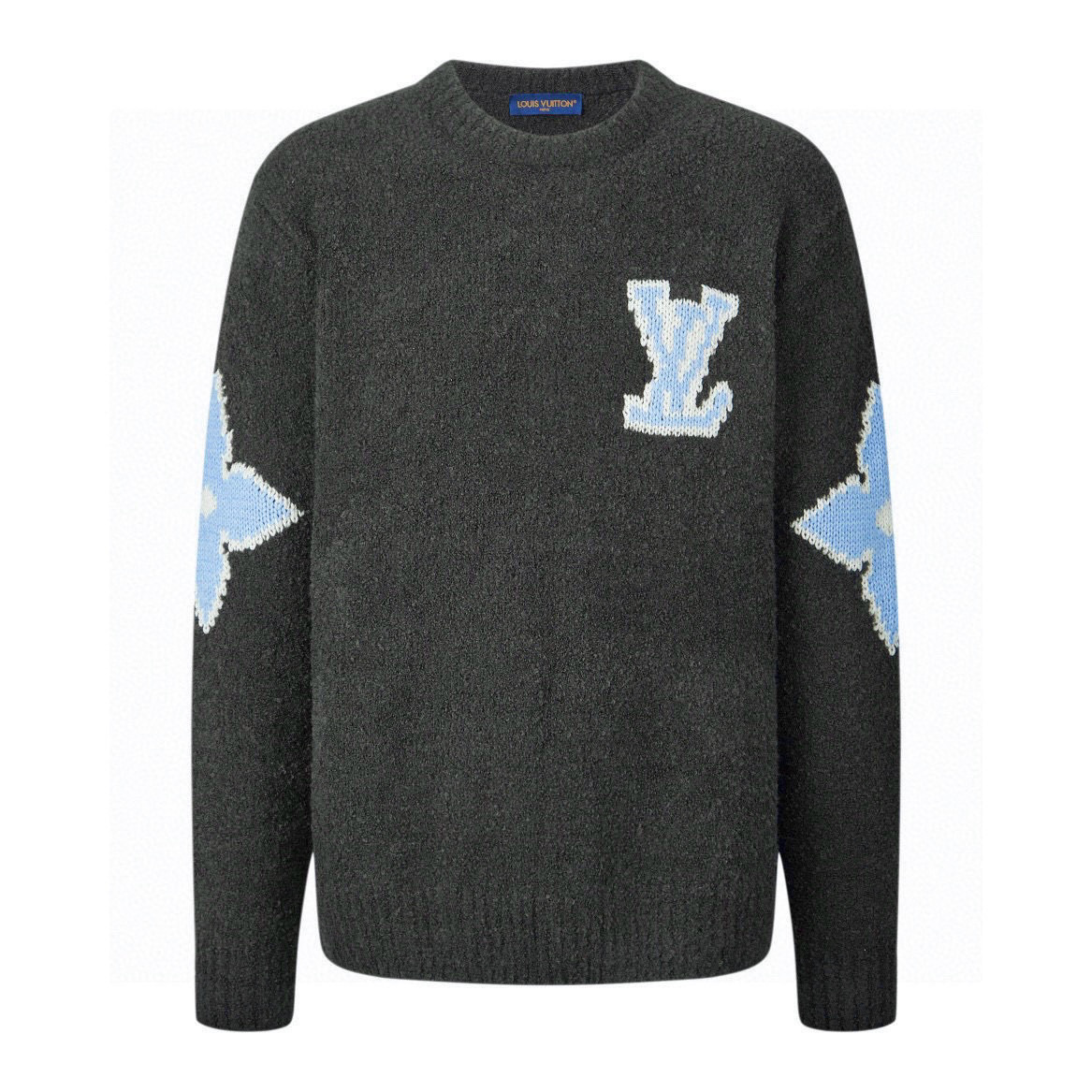 A dark grey ski Logo inlaid sweater