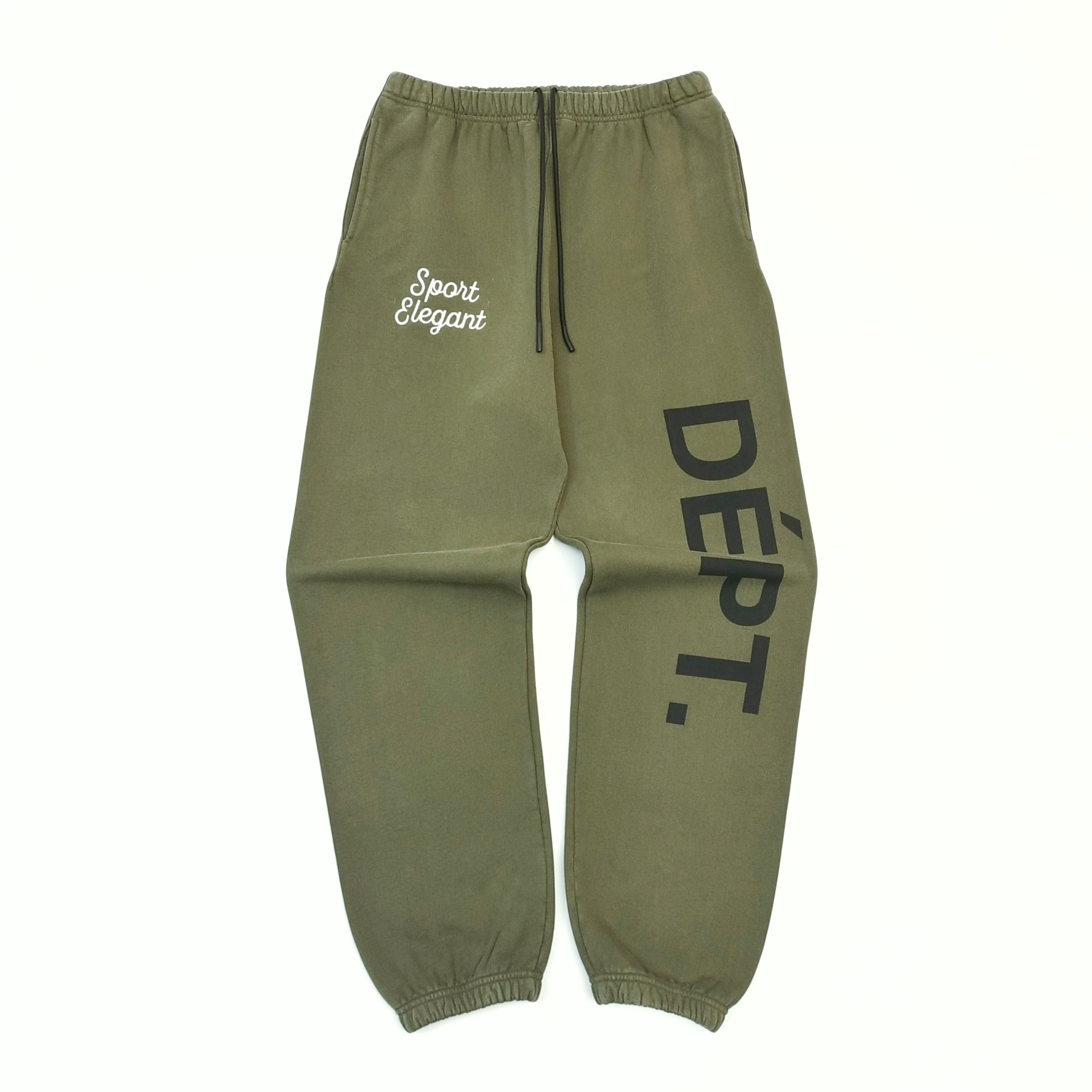1:1 Small embroidered large letters army green jogging pants