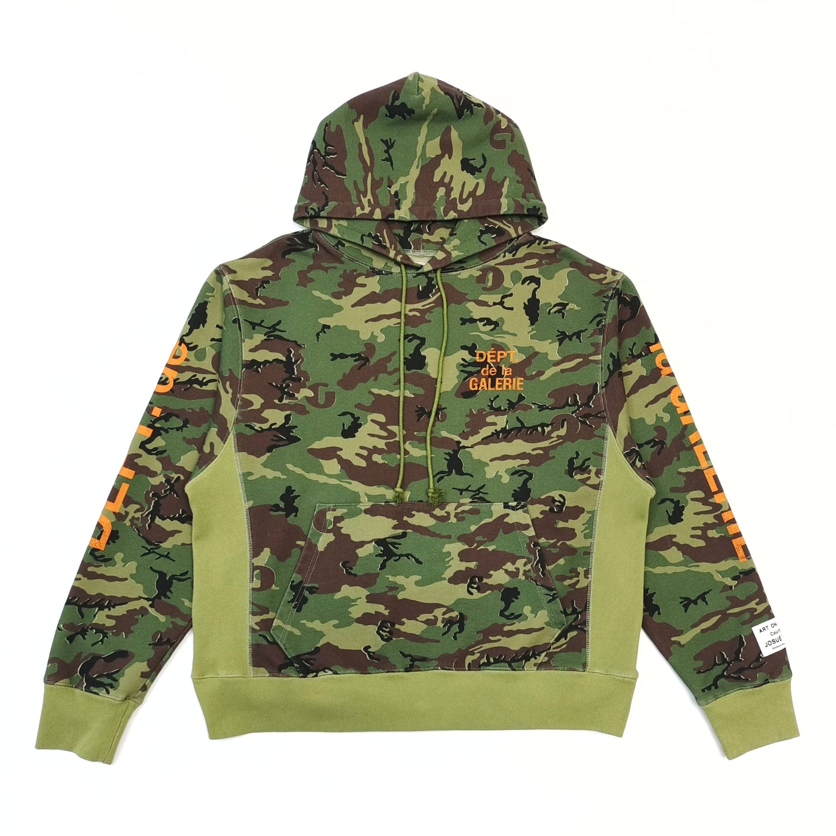 1:1 Green camouflage orange French-style t-shirt