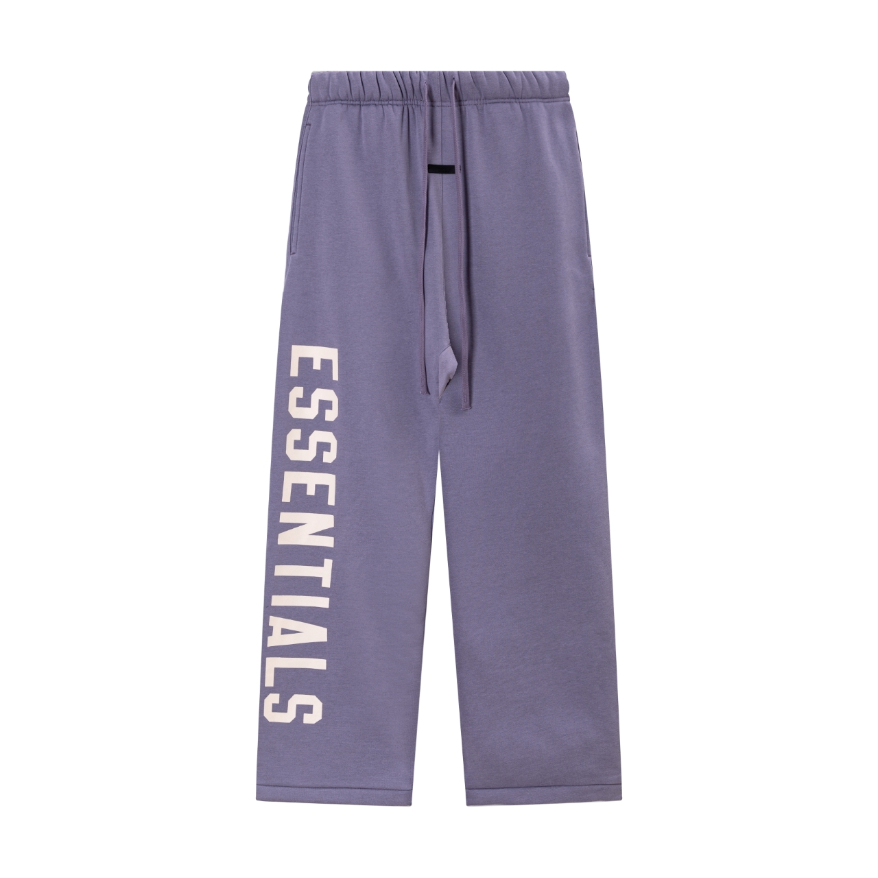 Purple-gray thick straight-leg sweatpants