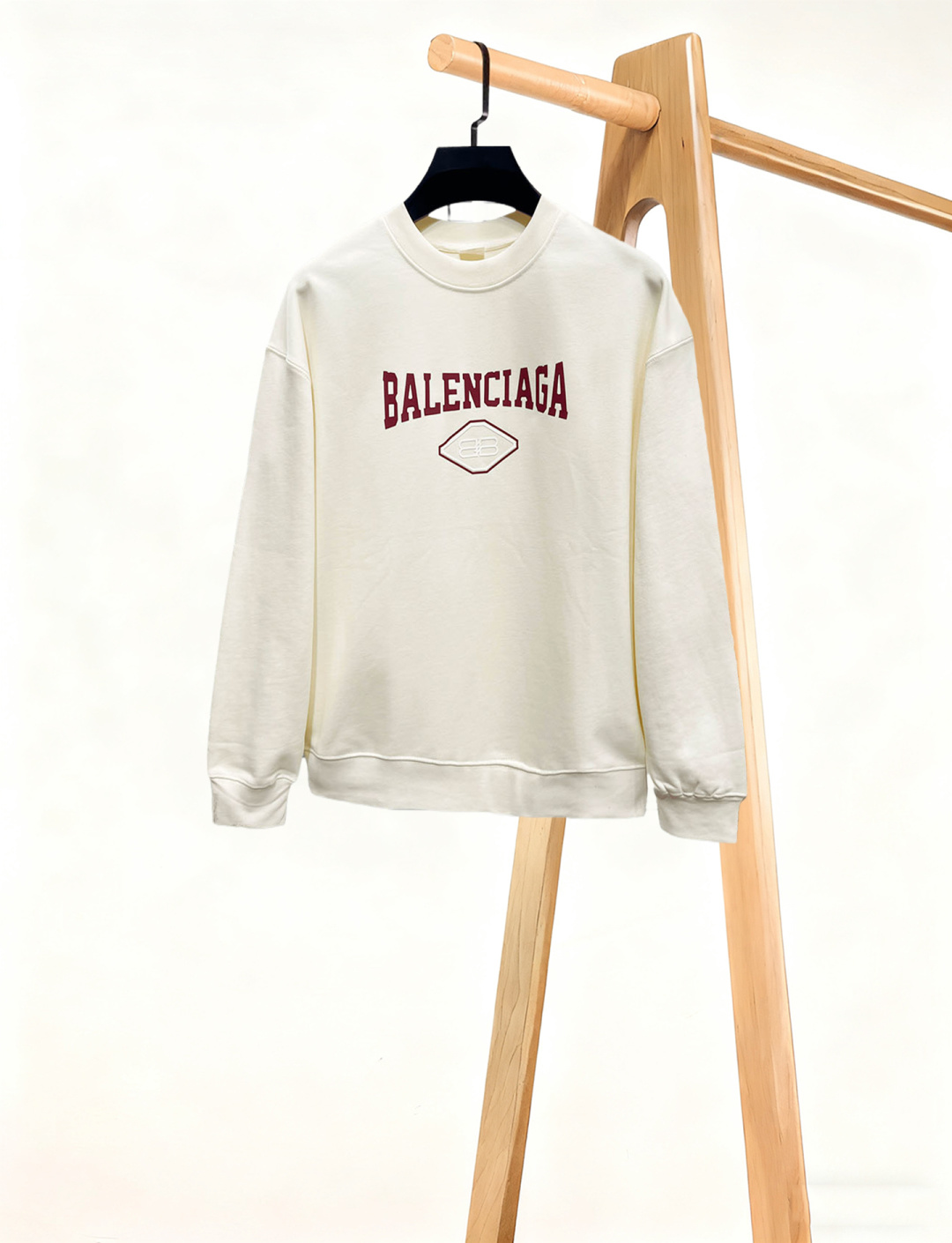 New autumn-winter red letter-print round-neck hoodie