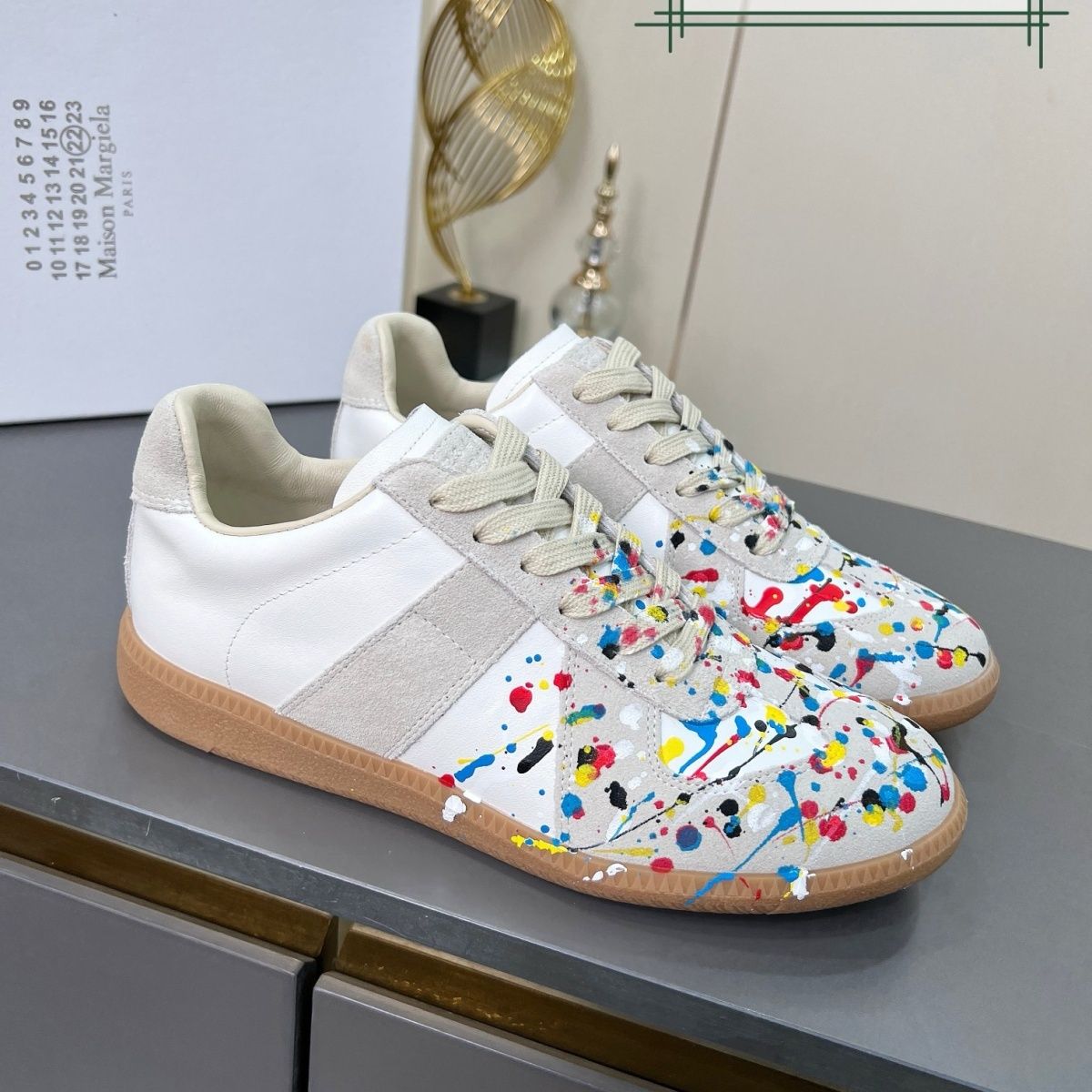 White retro genuine leather casual multi-purpose outdoor training sneakers