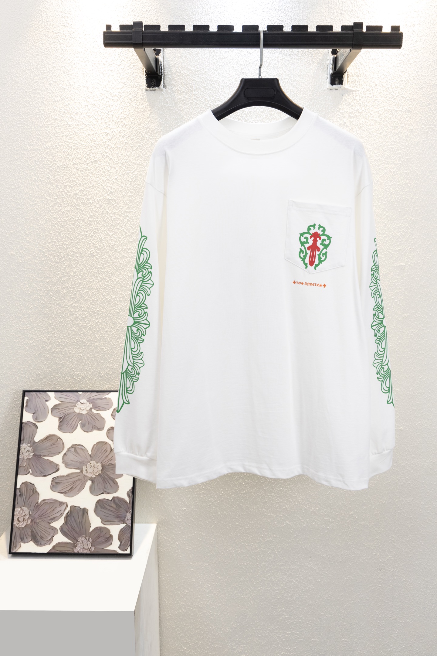 Autumn new limited edition totem sword couple style long-sleeved T-shirt