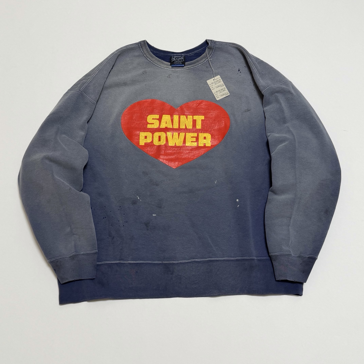 Re-washed water printing distressed fading hoodie