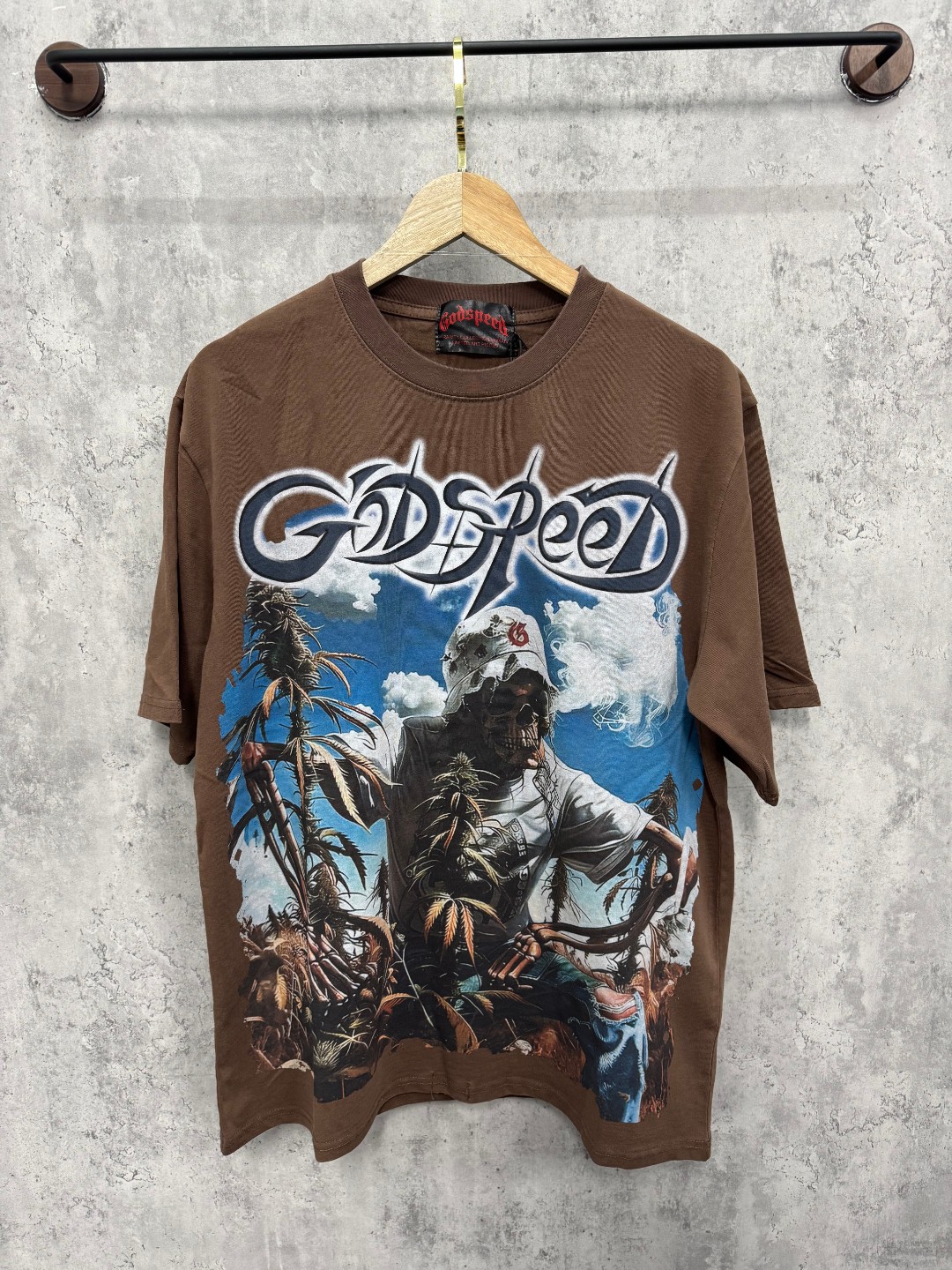 Brown Sky Straw Man Character印花 Short Sleeve Shirt