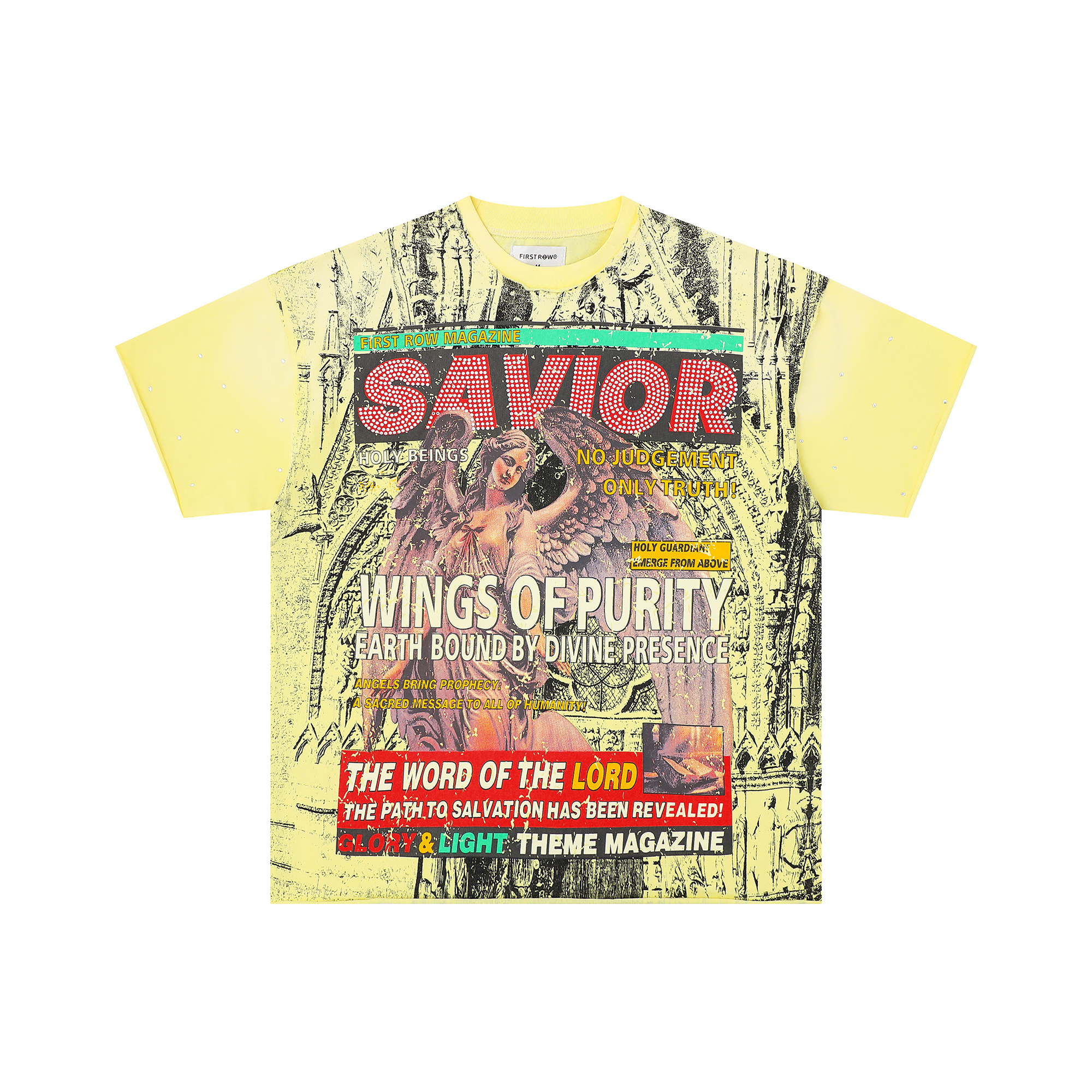 Stained diamond washed water-damaged full-pattern printed trendy short-sleeved shirt