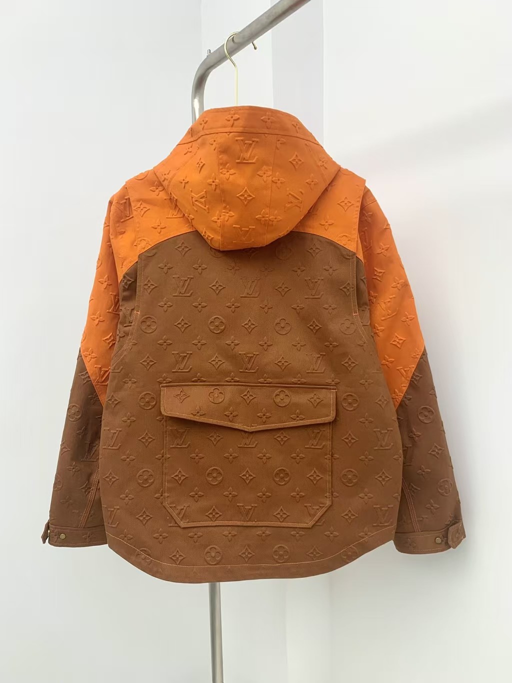 New 1VMONOGRAM Denim Hooded Jacket Coat