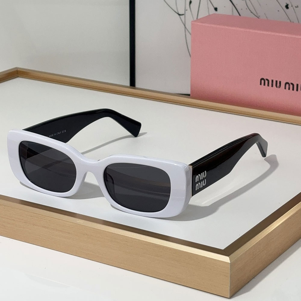 MIU MIU Mirror leg Logo Cat eye Sunglasses Top quality