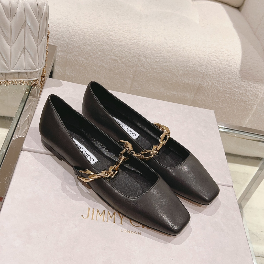 Jimmy Choo Diamond Leather Round Head Slide Sandal