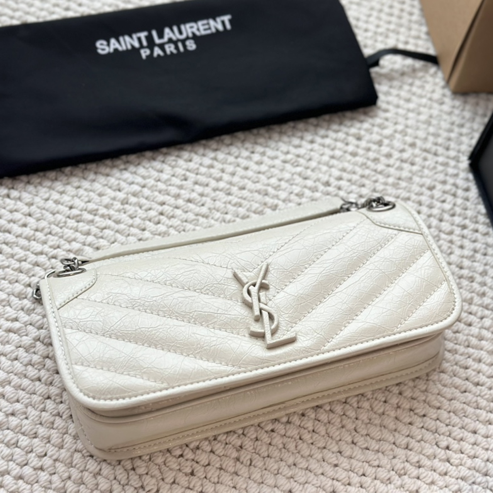 Saint Laurent YSL Leather Chain Shoulder Bag Crossbody Bag