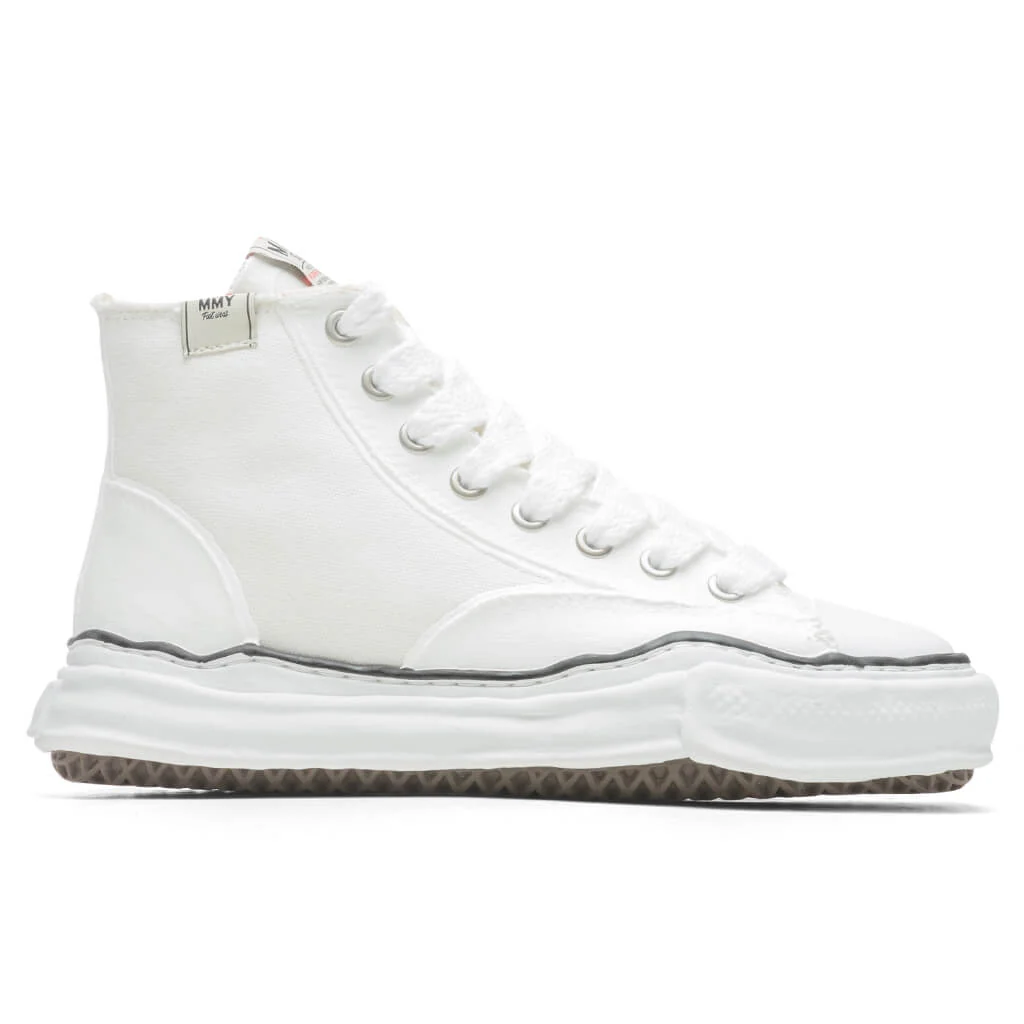 MIHARA YASUHIRO Peterson High OG Sole Rubber Painted Canvas Sneaker - White