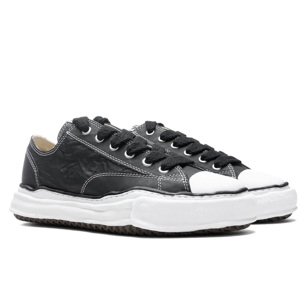MIHARA YASUHIRO Peterson Low OG Sole Paper Like Leather Sneaker - Black