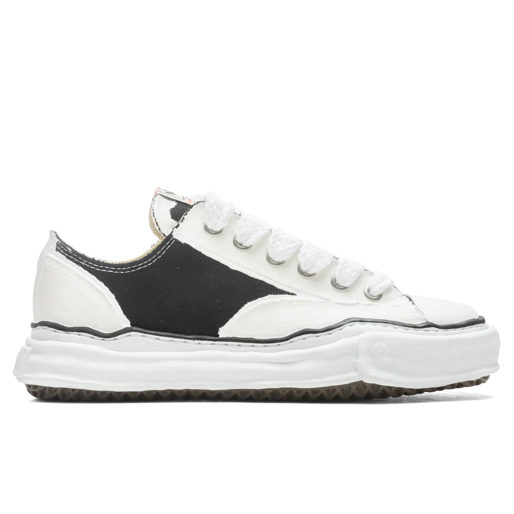 MIHARA YASUHIRO Peterson Low OG Sole Rubber Painted Canvas Sneaker - Black/White